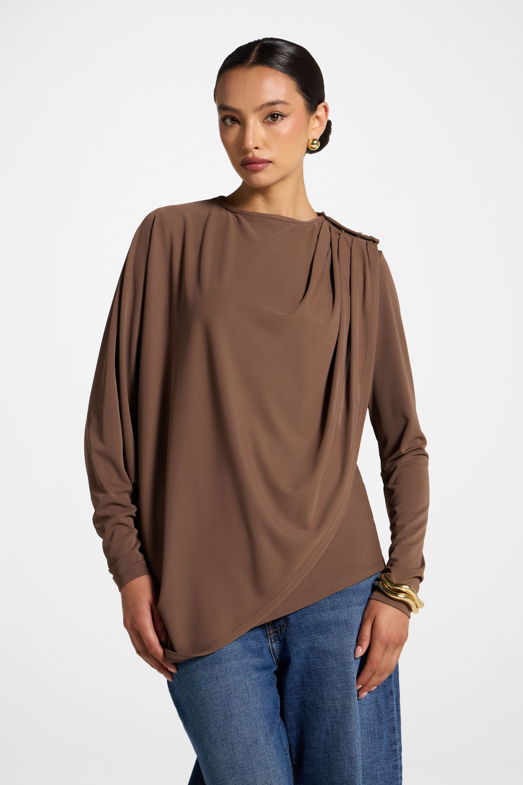 Ensemble Haut & Cape Asymétrique - Quartz Café Abayas Modeen