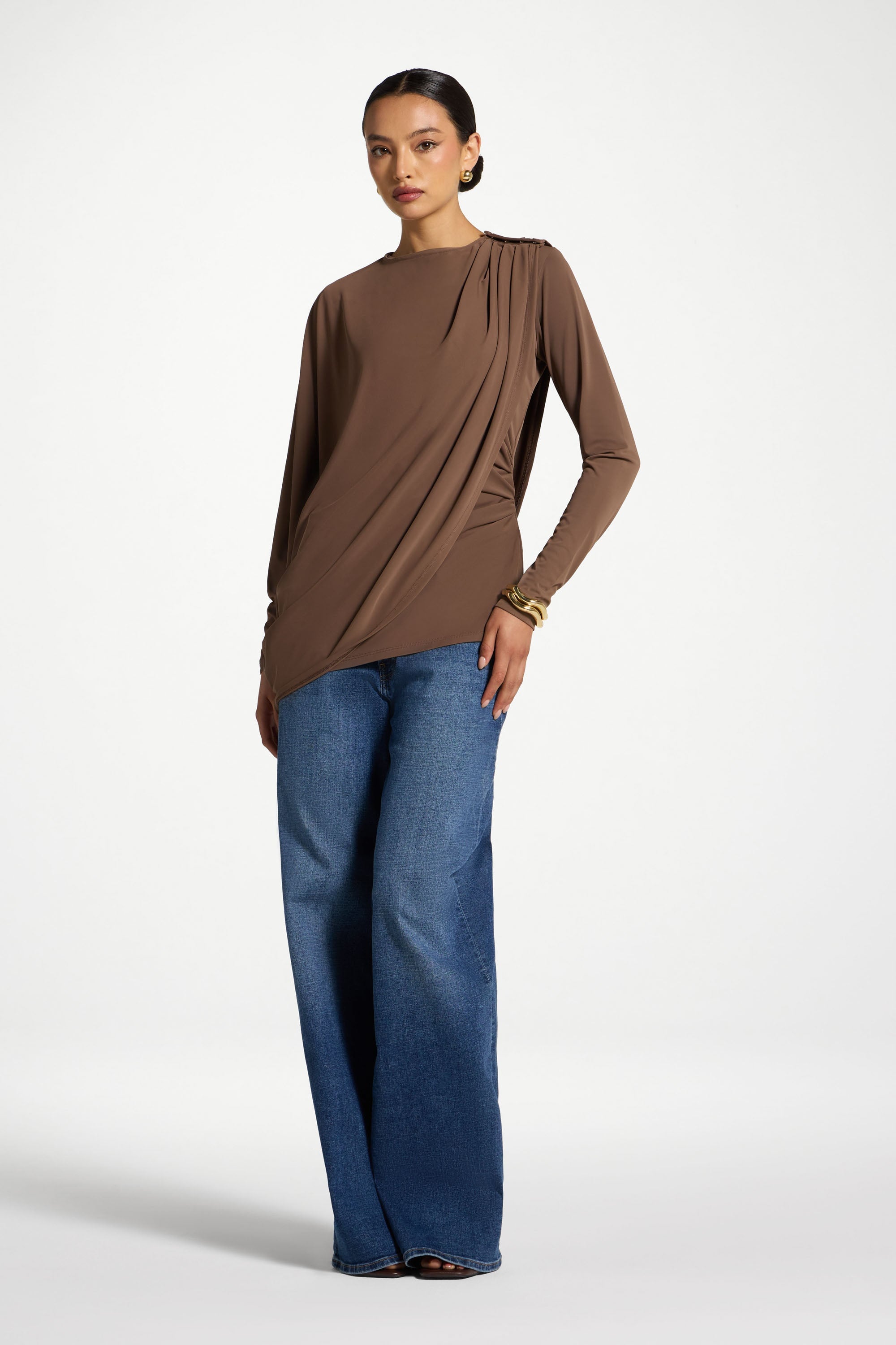 Ensemble Haut & Cape Asymétrique - Quartz Café Abayas Modeen