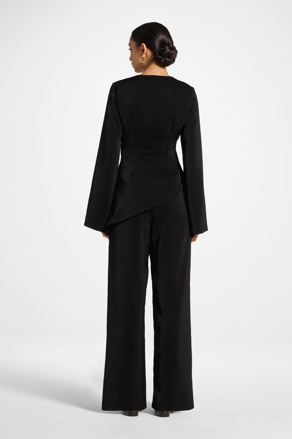 Haut Drapé Asymétrique - Noir Abayas Modeen