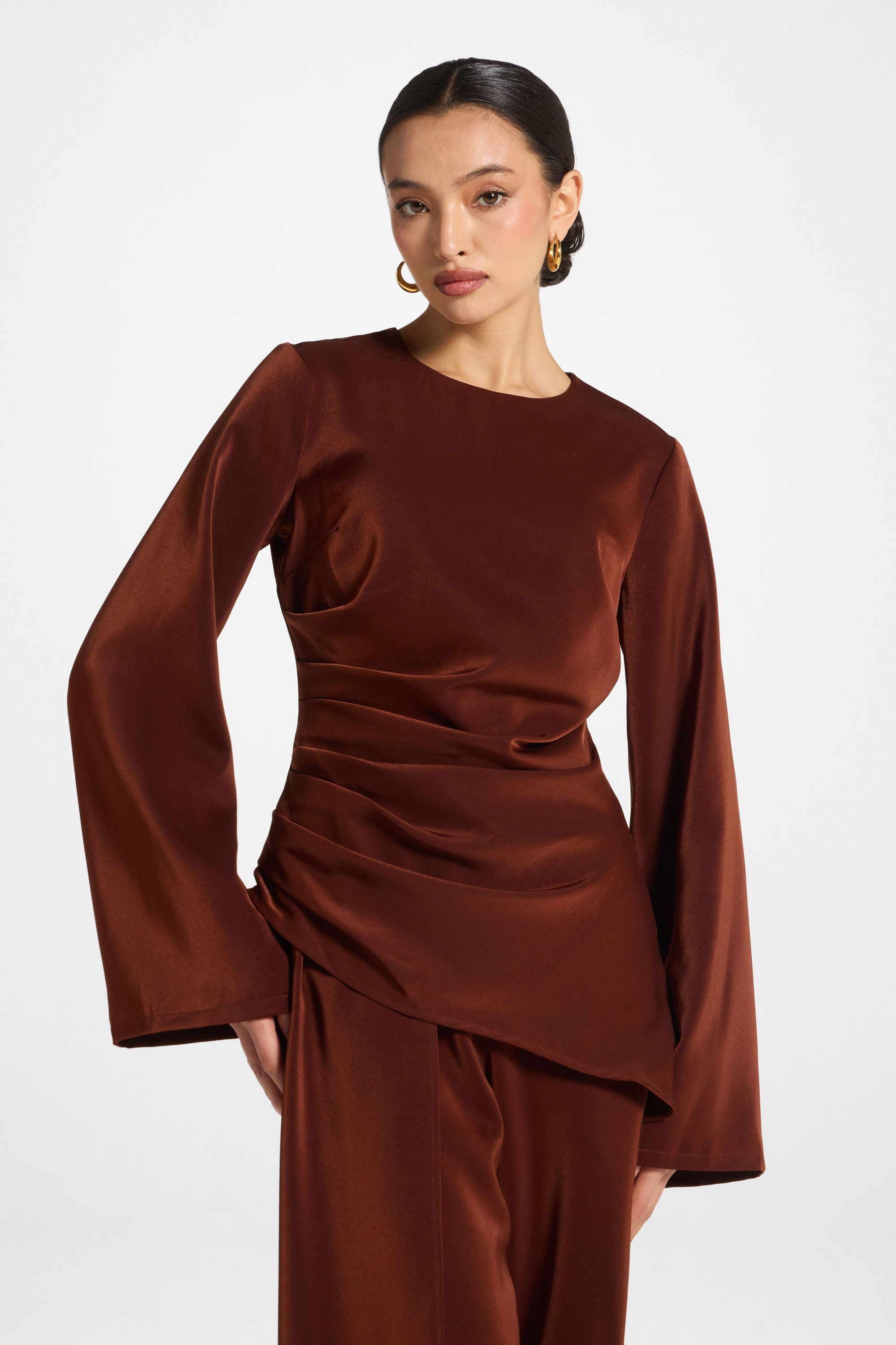 Haut Drapé Asymétrique - Épice Abayas Modeen