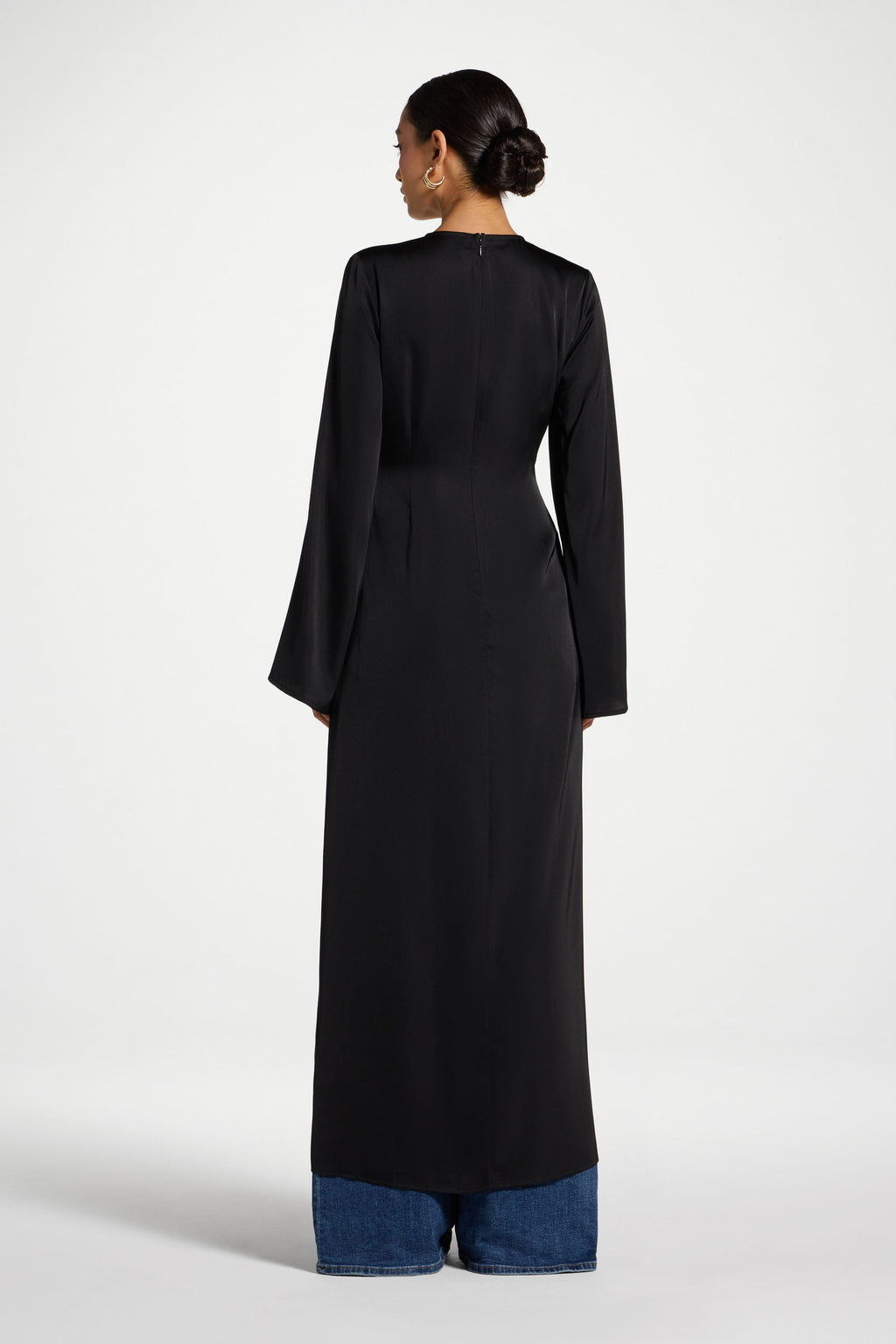 Haut Mi-Long Asymétrique - Noir Abayas Modeen