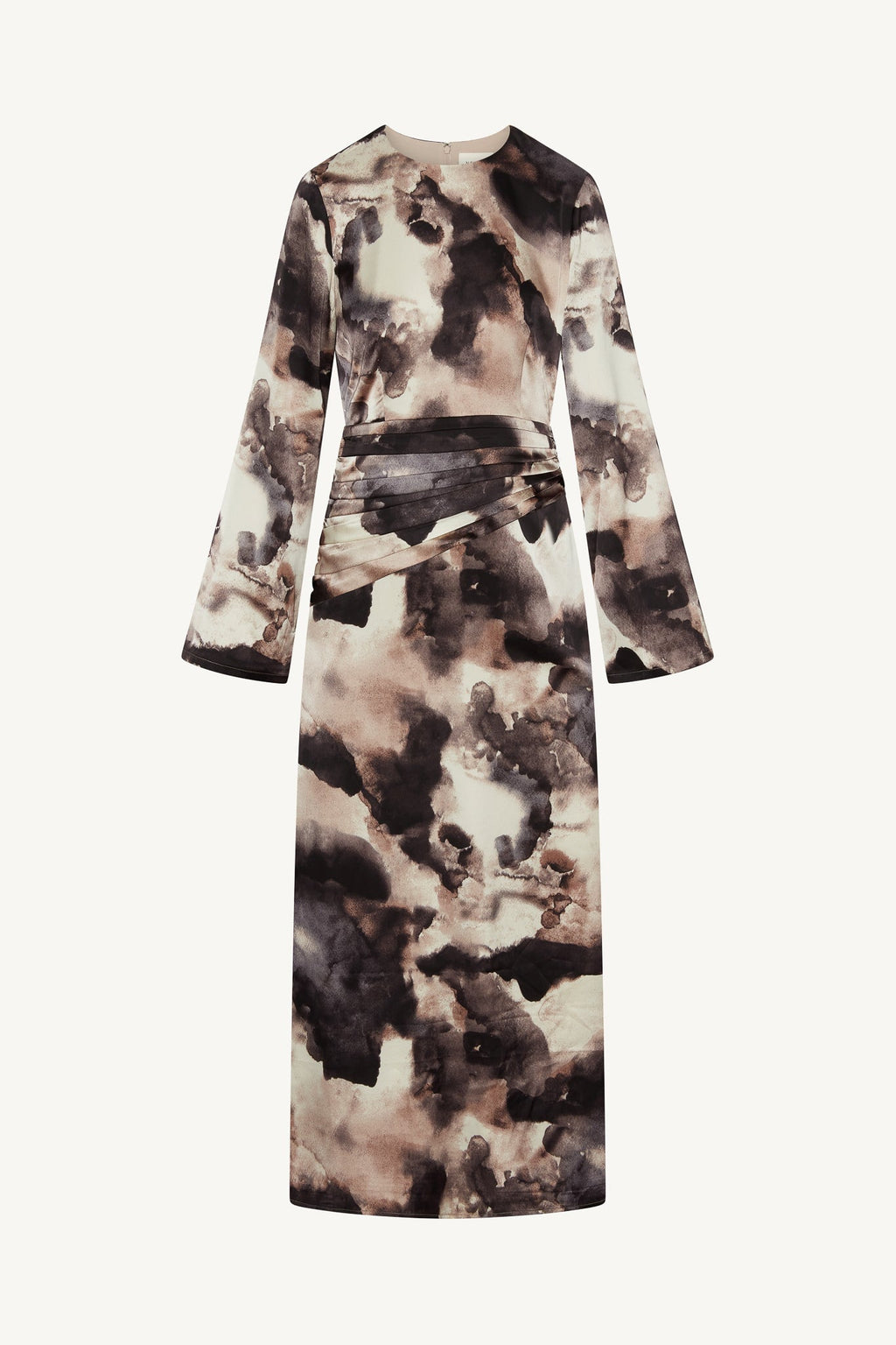 Robe Longue Asymétrique à Taille Plissée Abayas Modeen