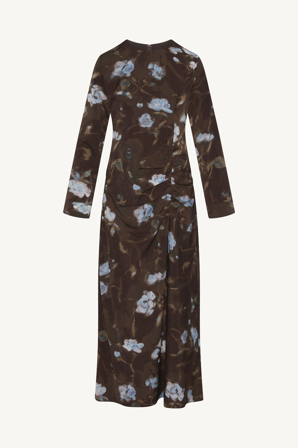 Robe Longue Froncée Asymétrique - Pétales de Cacao Abayas Modeen