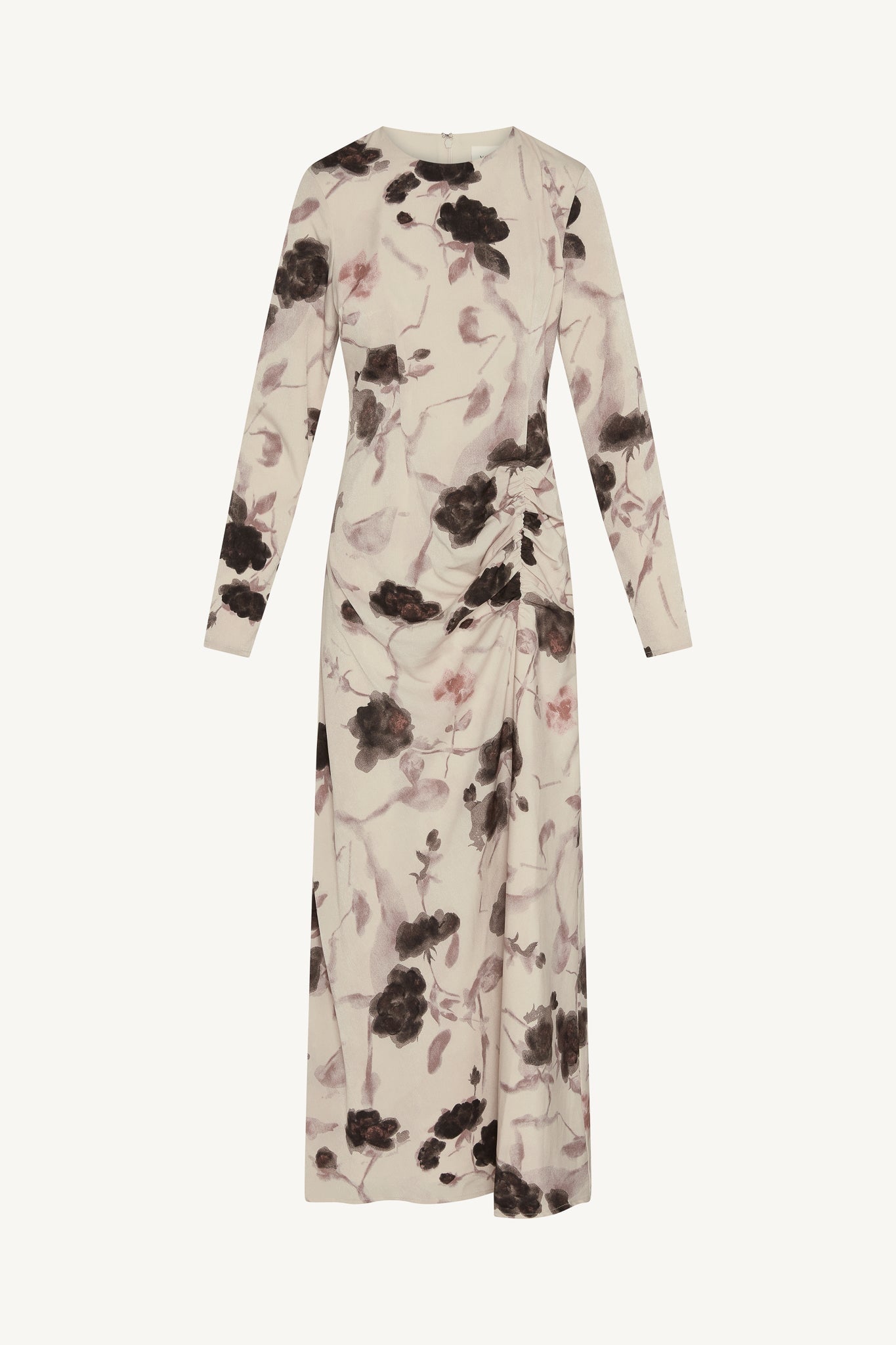 Robe Longue Froncée Asymétrique - Pétales de Vanille Abayas Modeen