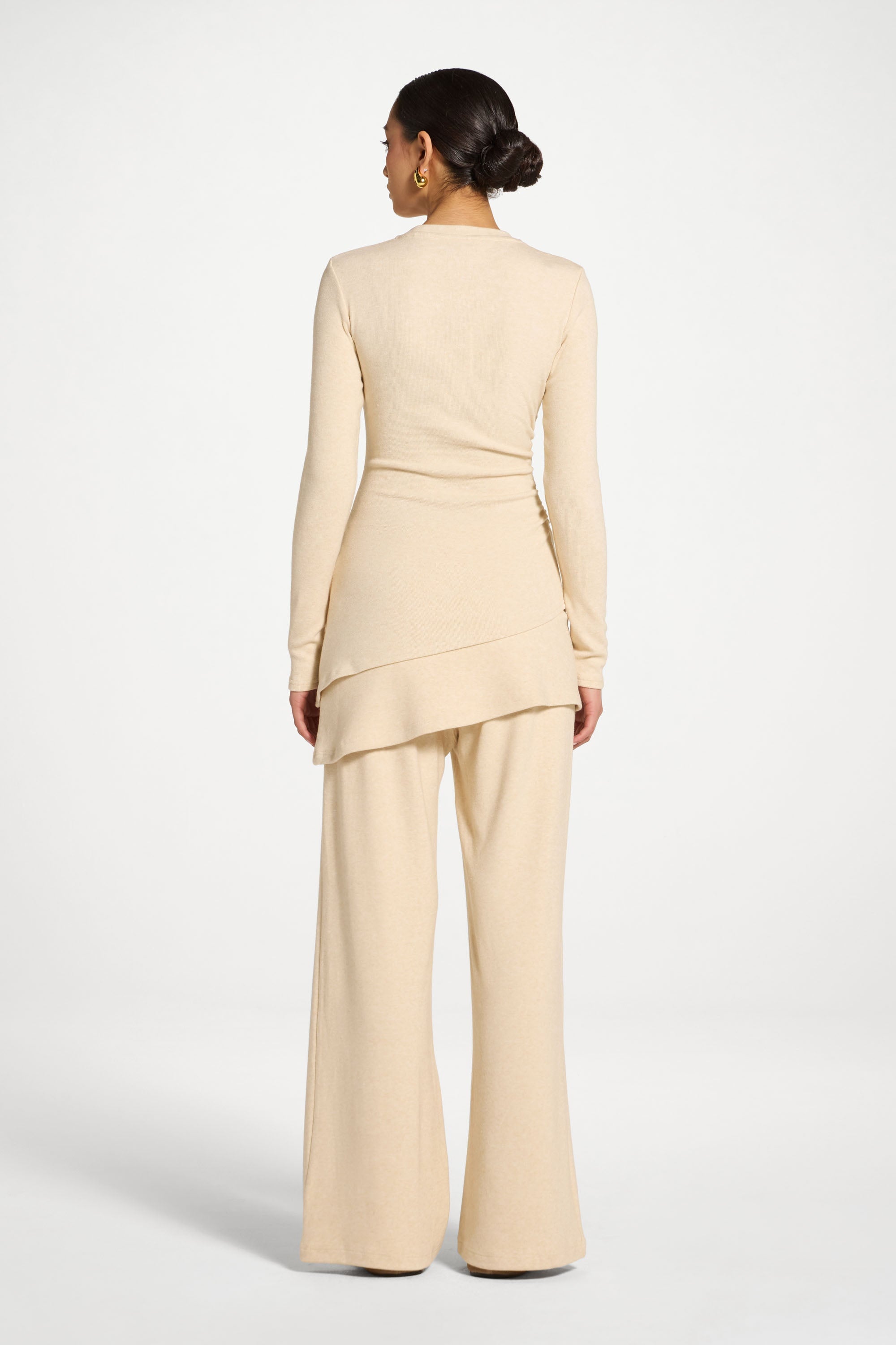 Haut Froncé Asymétrique - Beige Abayas Modeen