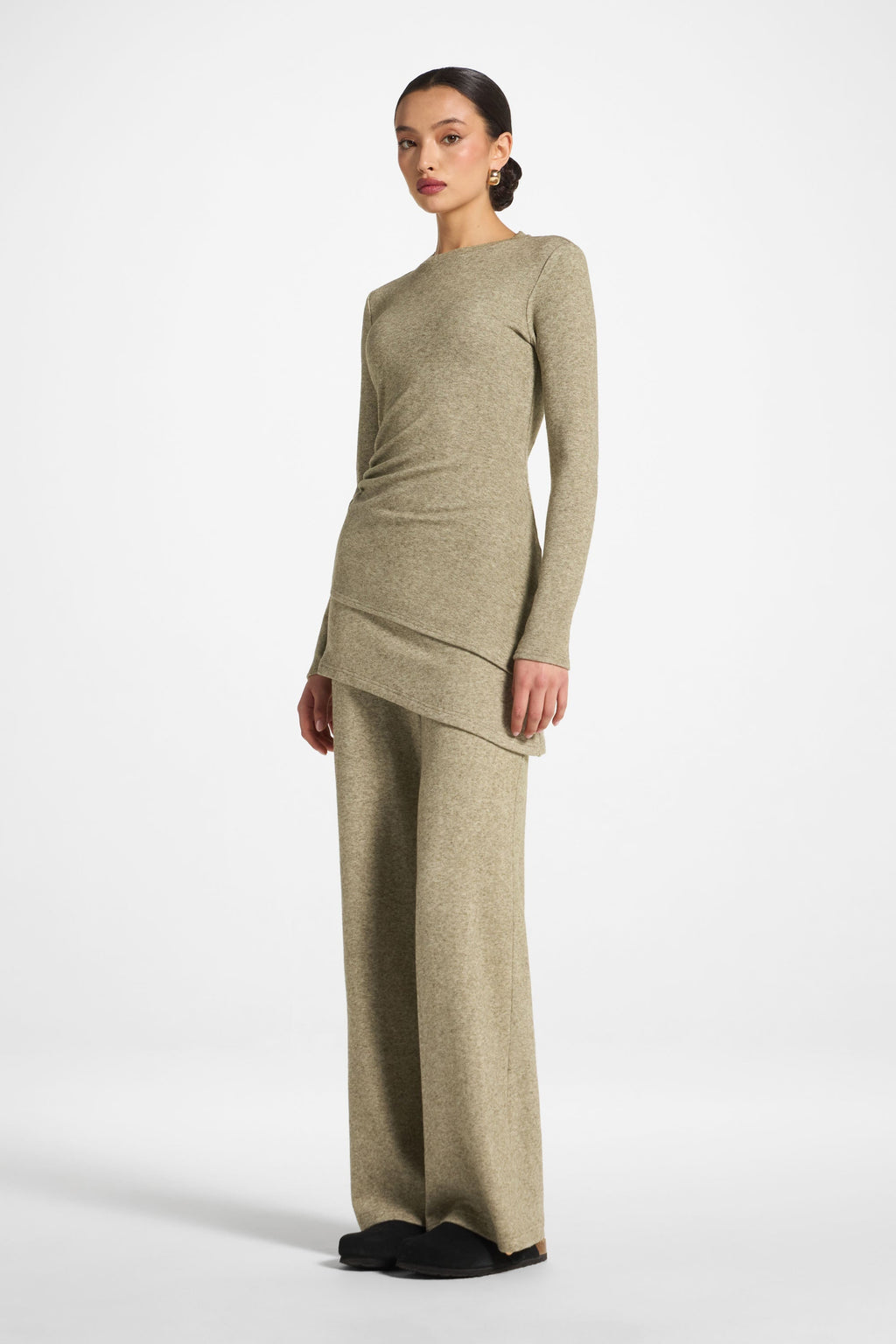 Haut Froncé Asymétrique - Olive Abayas Modeen