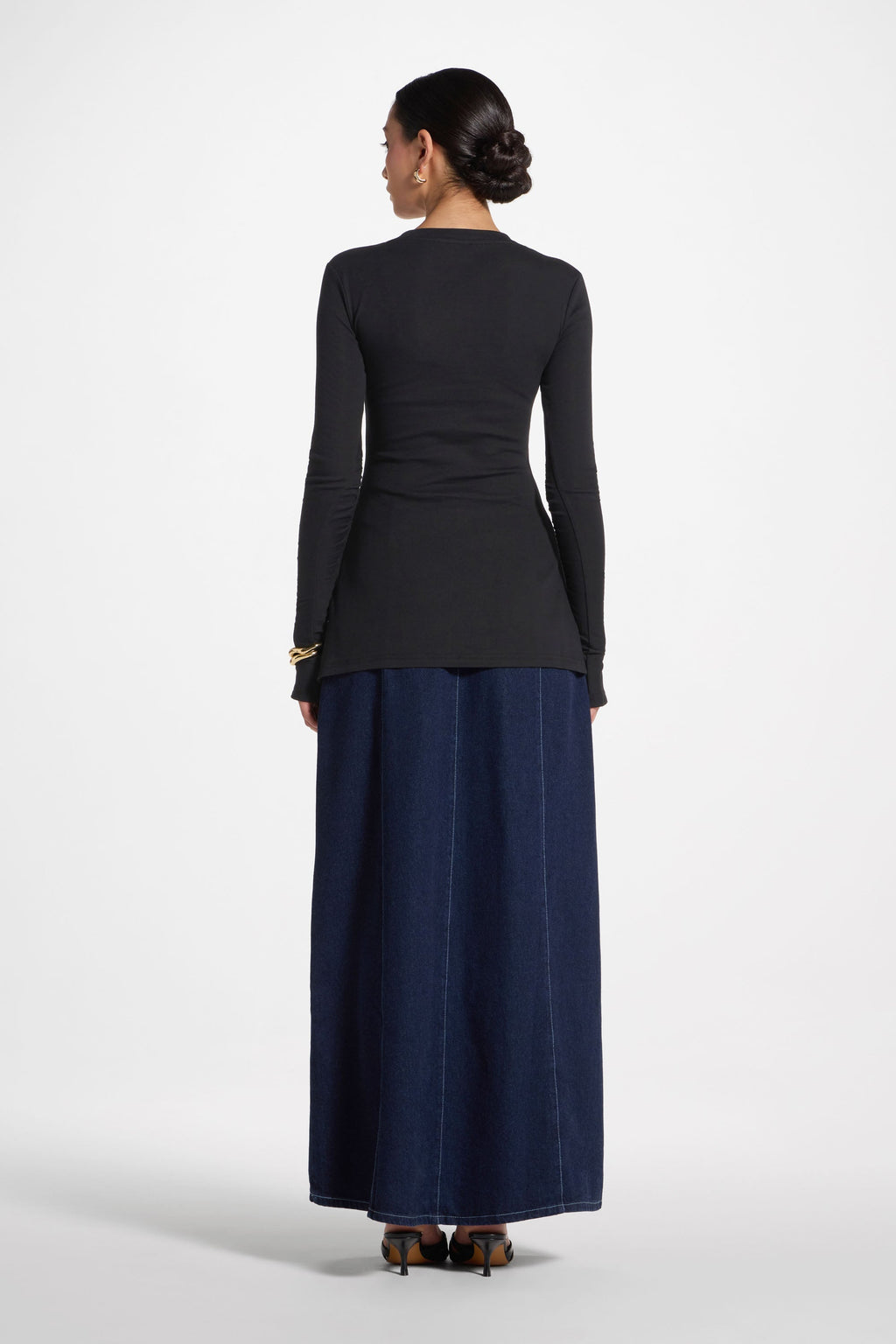 Haut à Fente Latérale Asymétrique - Noir Abayas Modeen