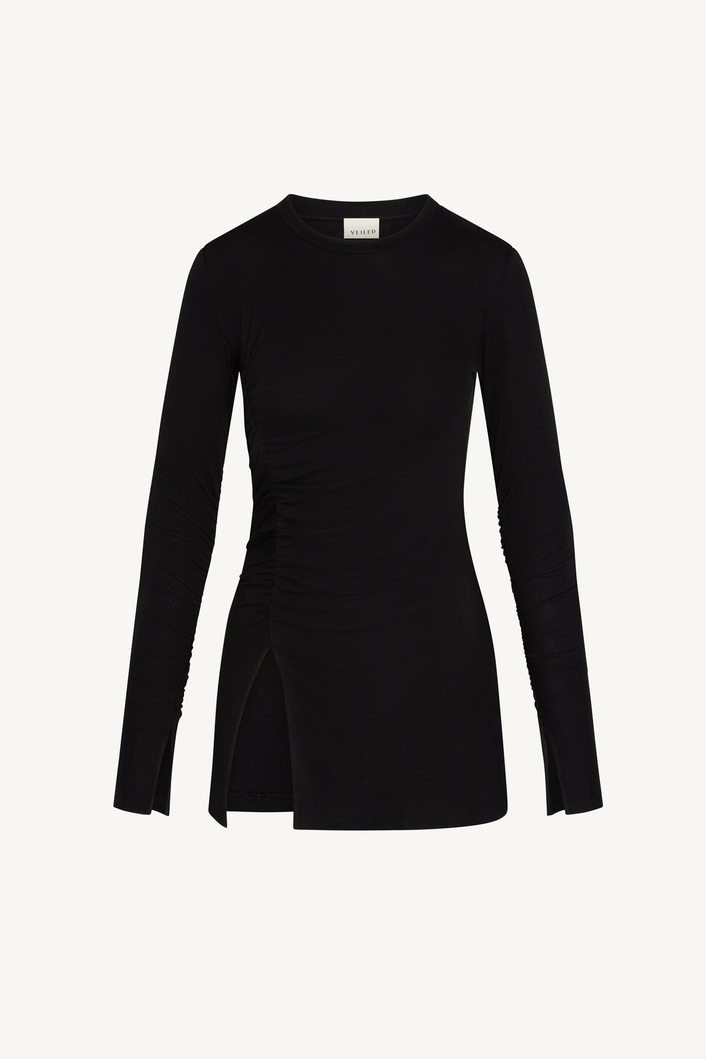 Haut à Fente Latérale Asymétrique - Noir Abayas Modeen