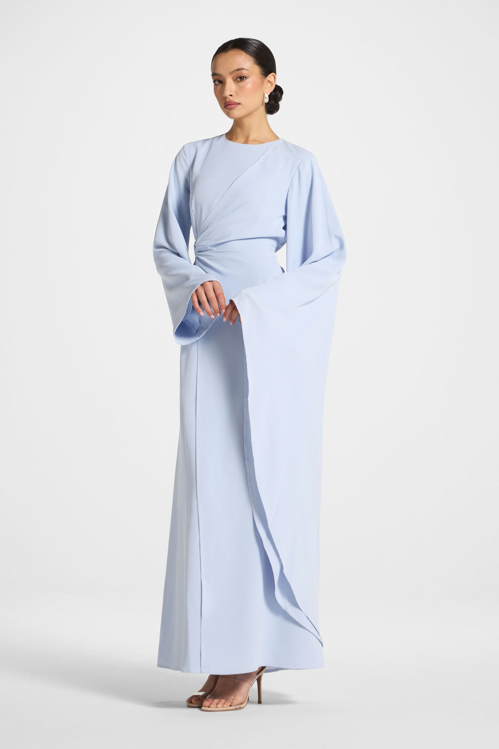 Robe Longue à Manches Asymétriques - Givre Abayas Modeen
