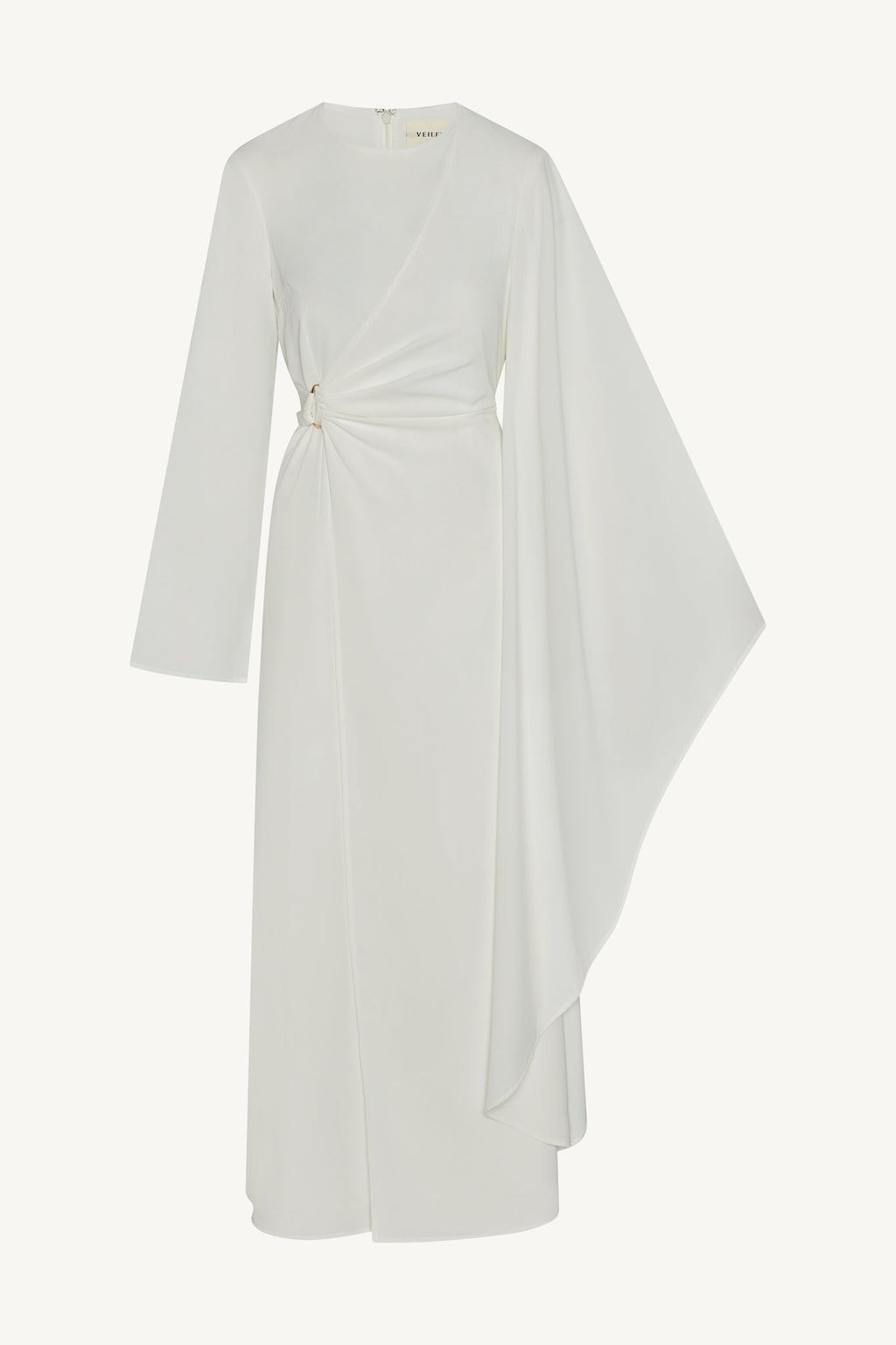 Robe Longue à Manches Asymétriques - Blanc Abayas Modeen