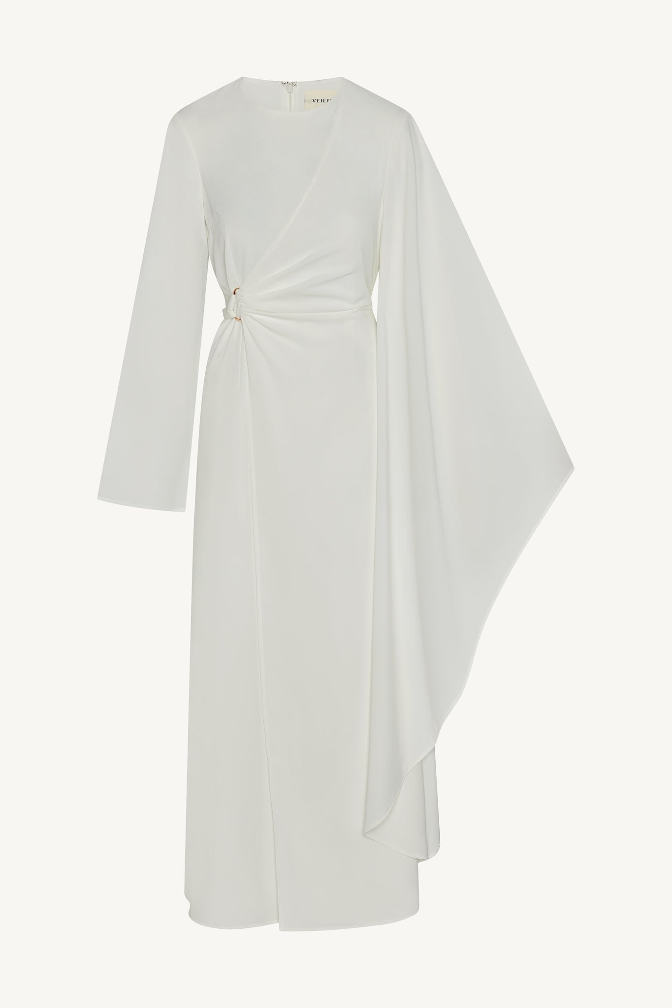 Robe Longue à Manches Asymétriques - Blanc Abayas Modeen
