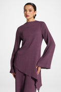 Haut Texturé Asymétrique - Prune Abayas Modeen
