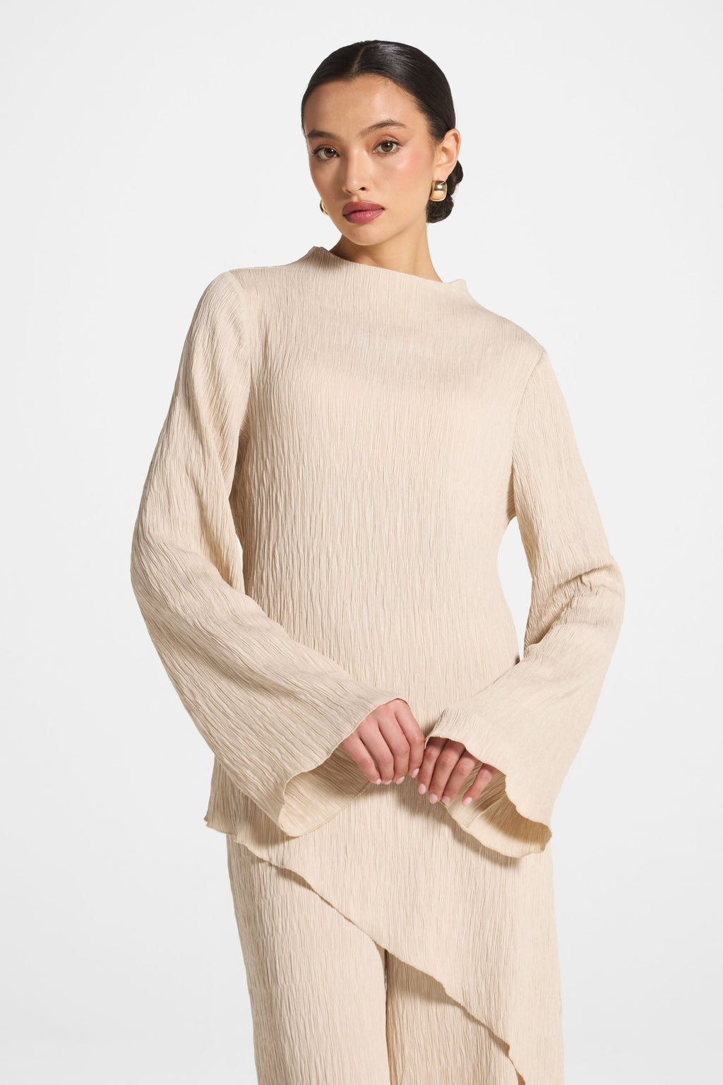 Haut Texturé Asymétrique - Pierre Abayas Modeen