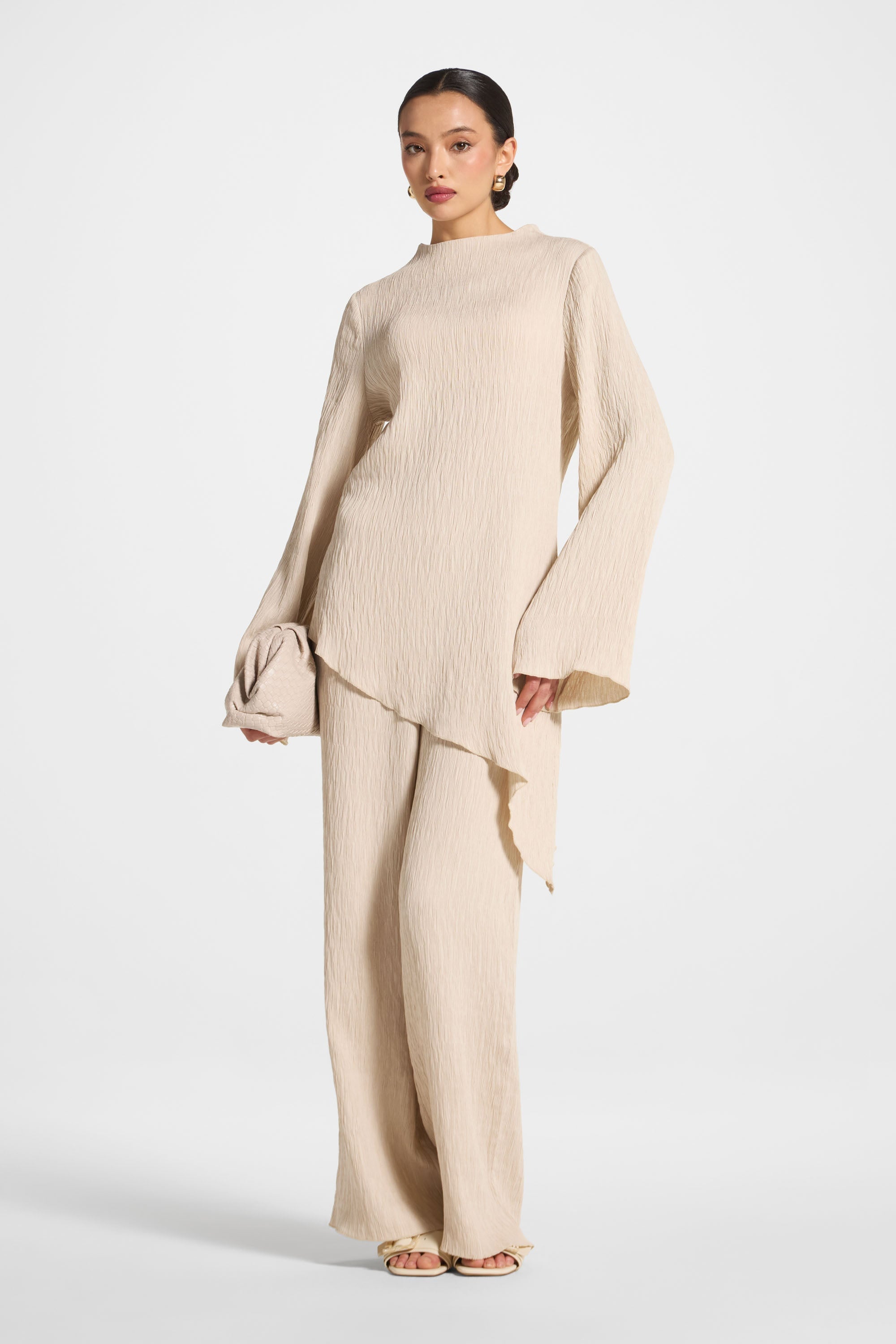 Haut Texturé Asymétrique - Pierre Abayas Modeen