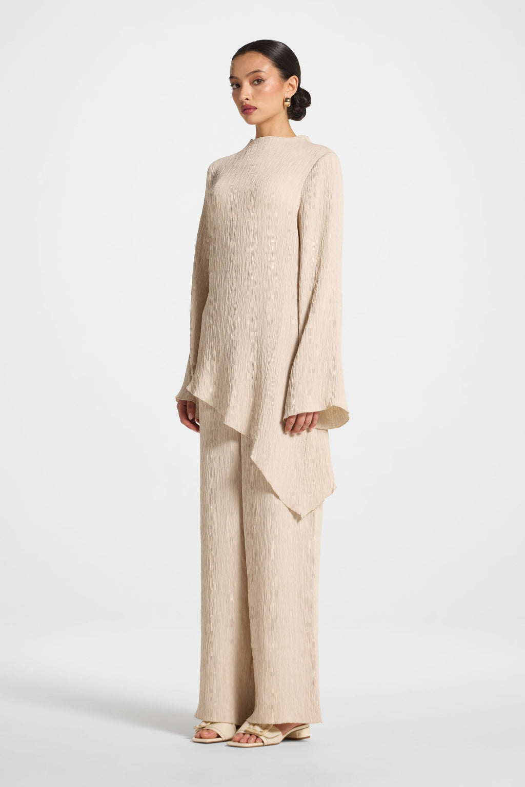 Haut Texturé Asymétrique - Pierre Abayas Modeen