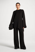 Ensemble Haut & Pantalon Asymétrique - Noir Abayas Modeen