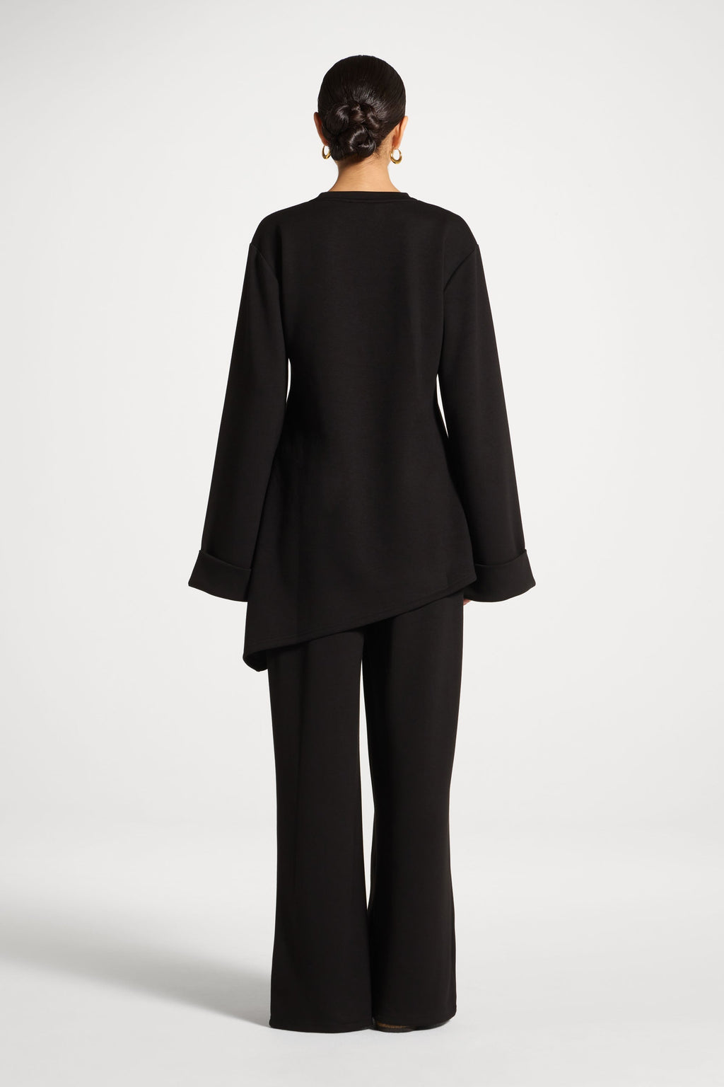 Ensemble Haut & Pantalon Asymétrique - Noir Abayas Modeen