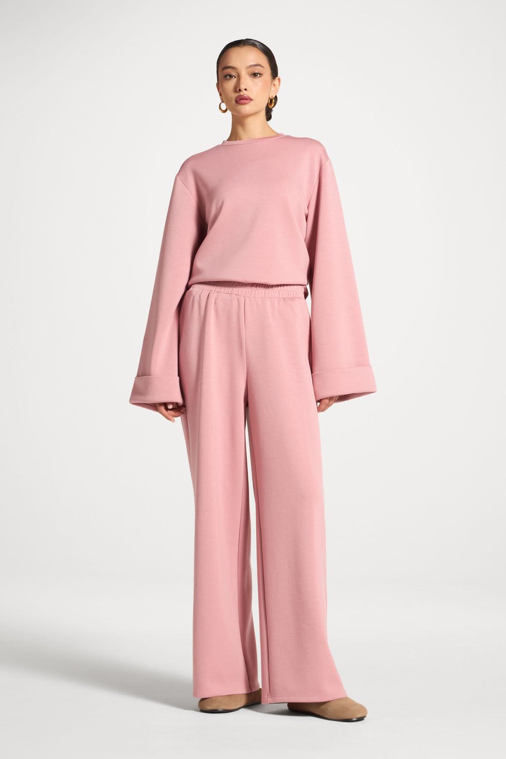 Ensemble Haut & Pantalon Asymétrique - Blush Abayas Modeen