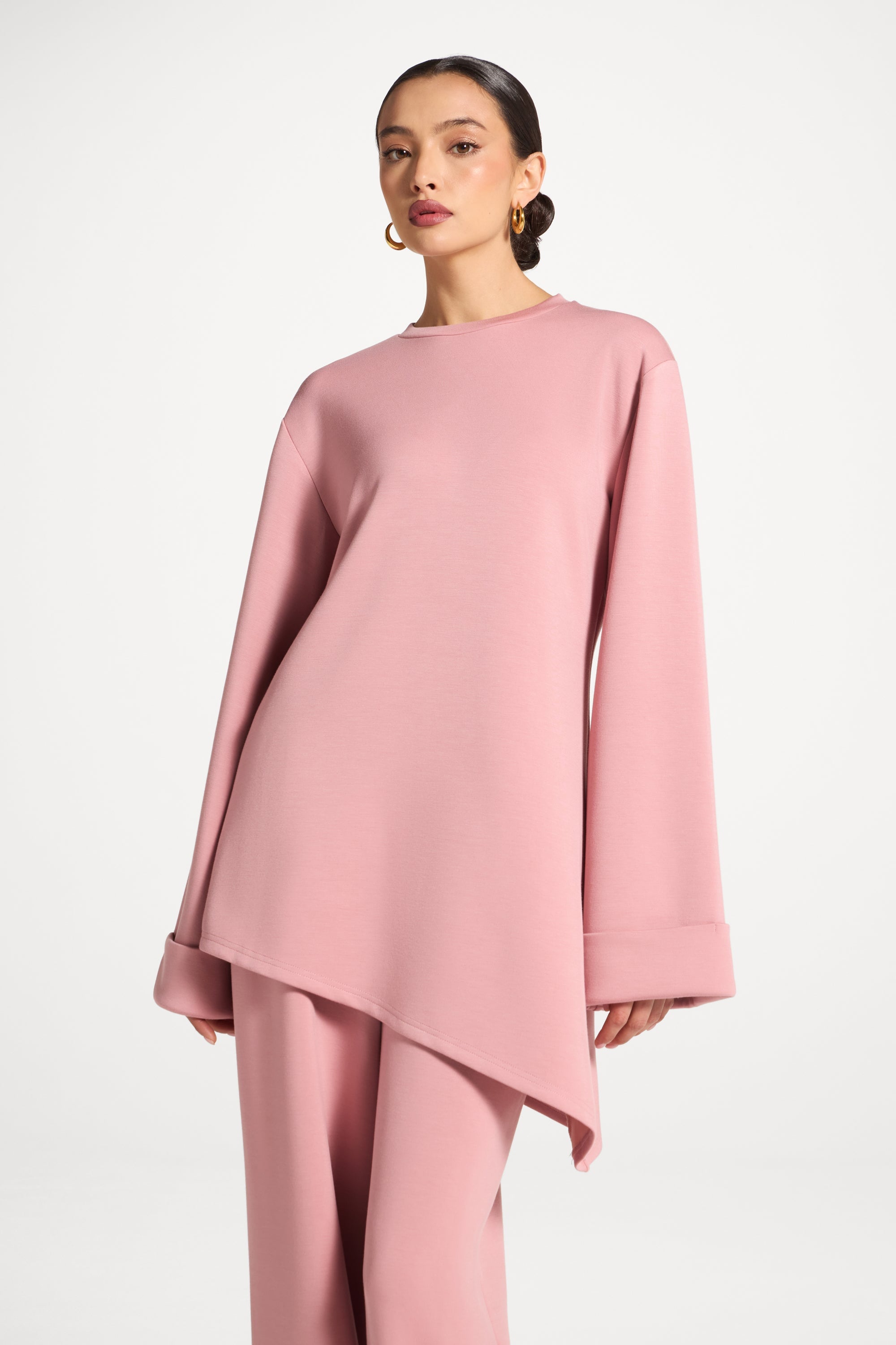 Ensemble Haut & Pantalon Asymétrique - Blush Abayas Modeen