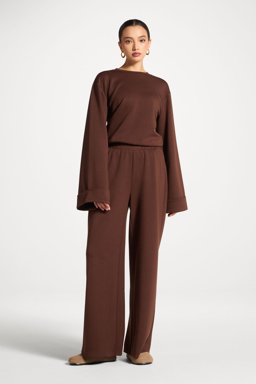 Ensemble Haut & Pantalon Asymétrique - Châtaigne Abayas Modeen