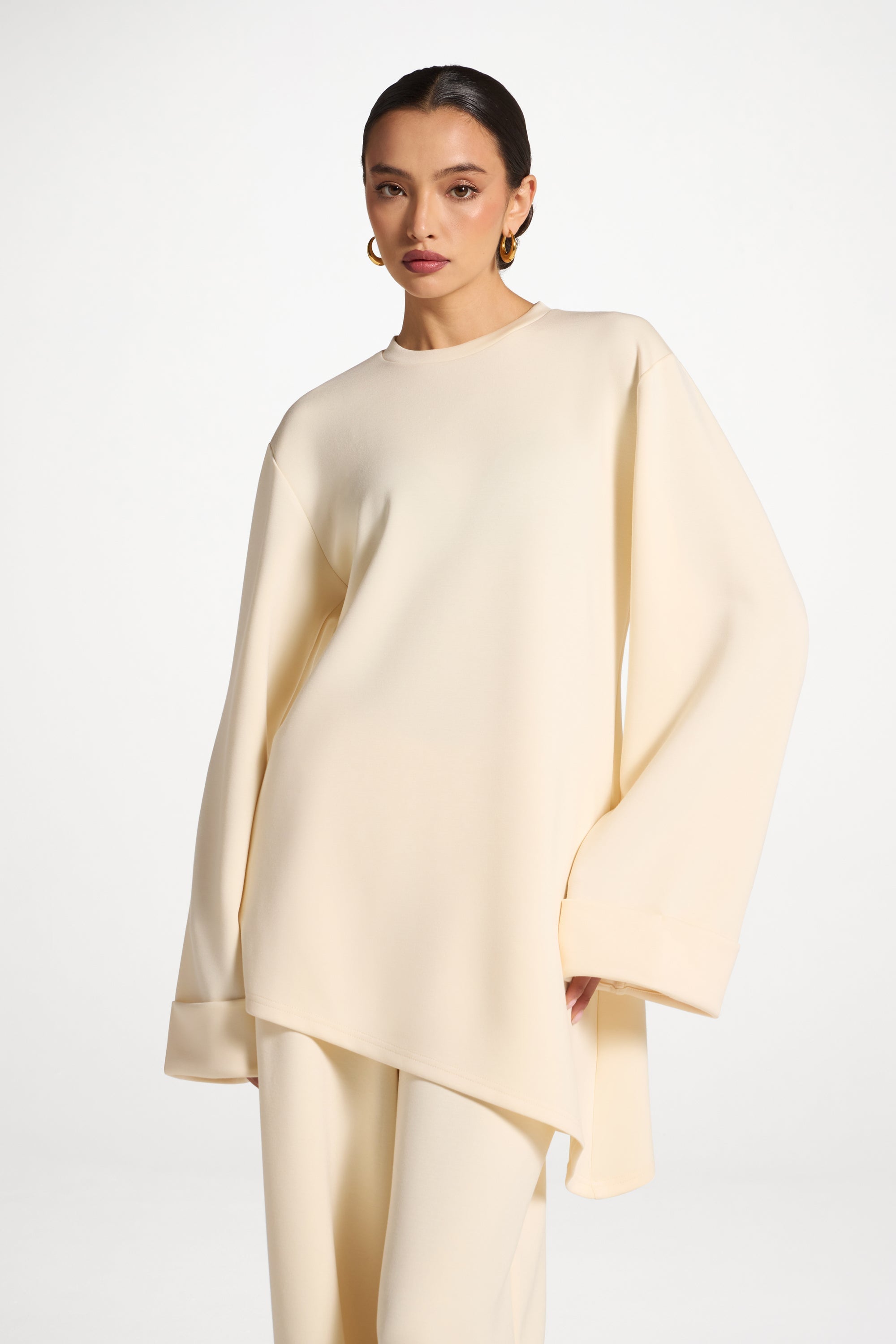 Ensemble Haut & Pantalon Asymétrique - Vanille Abayas Modeen