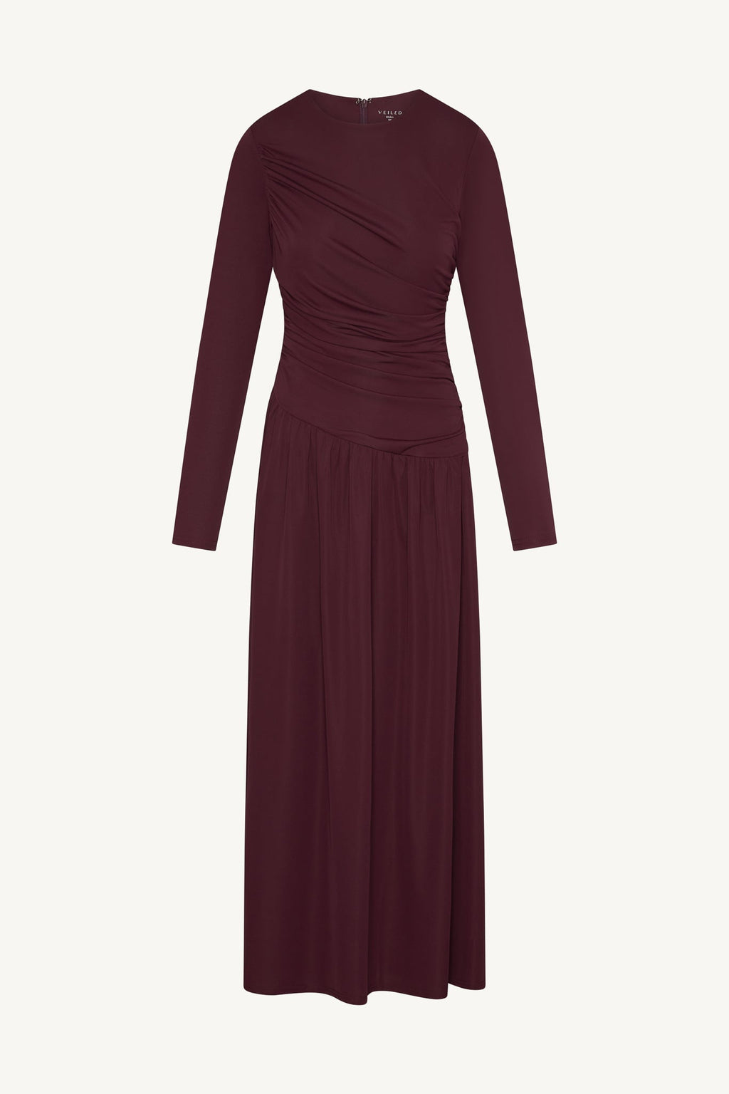 Robe Longue Froncée à Taille Asymétrique - Figue Abayas Modeen