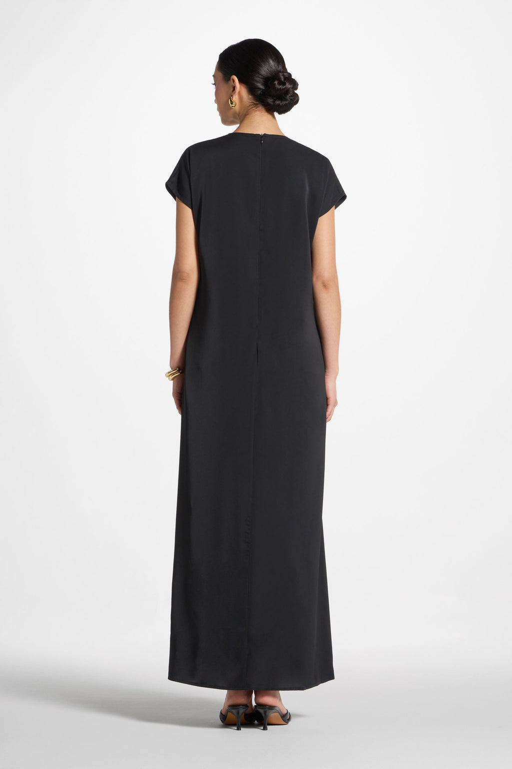 Robe Longue Intérieure à Petites Manches - Noir Abayas Modeen