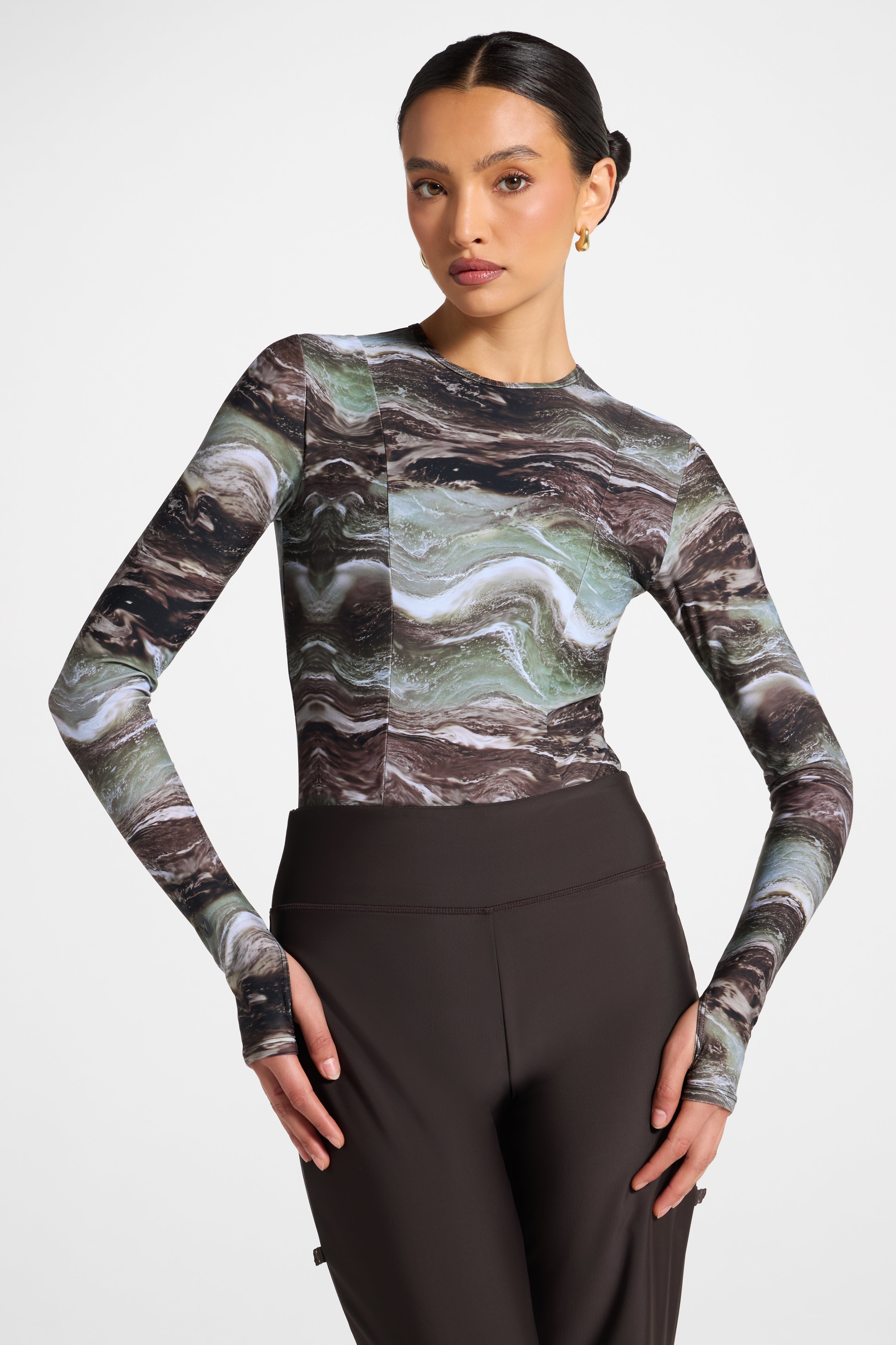 Maillot de Bain Zippé au Dos - Marbre Terre Maillots de bain Modeen