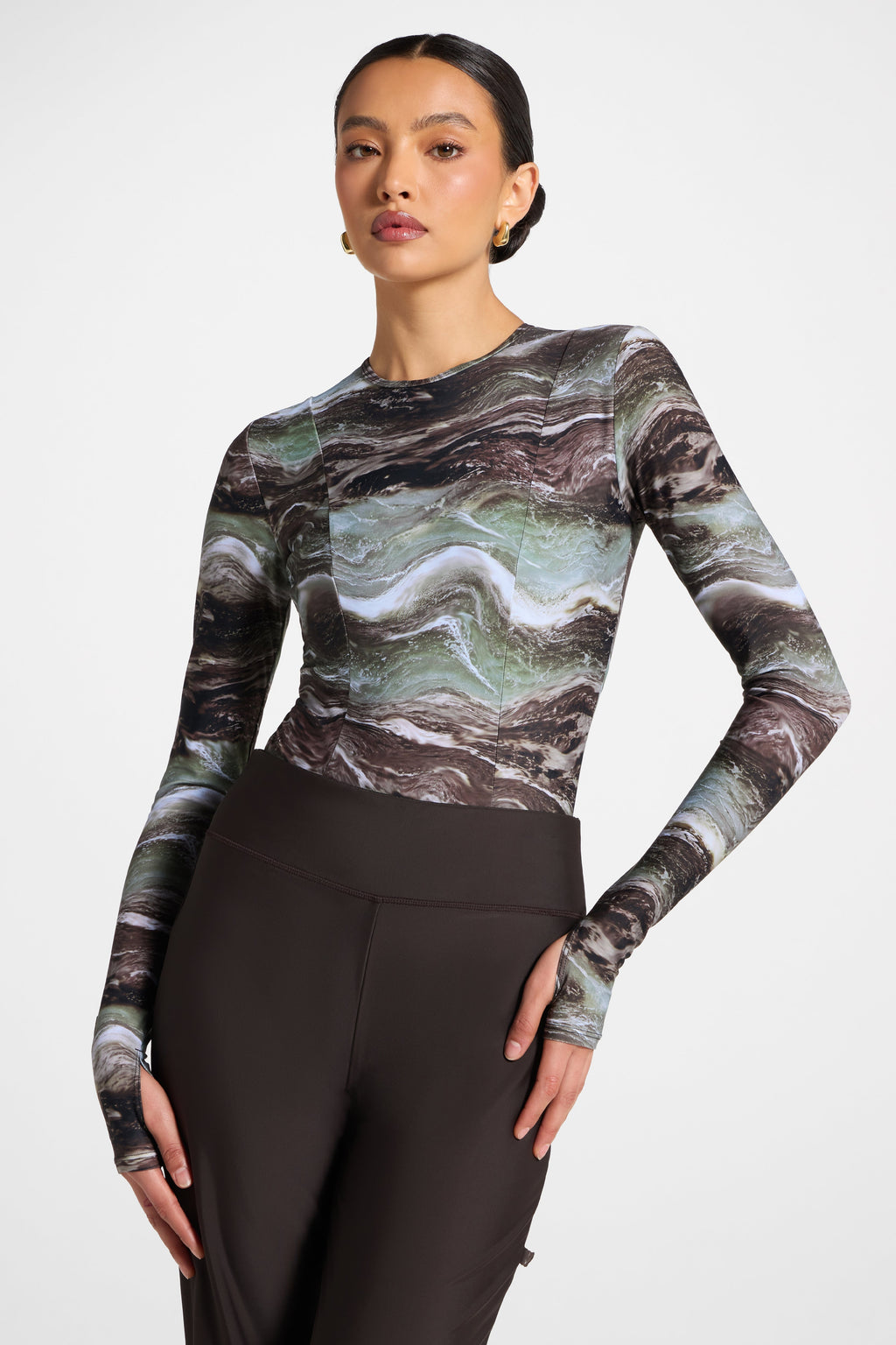 Maillot de Bain Zippé au Dos - Marbre Terre Maillots de bain Modeen