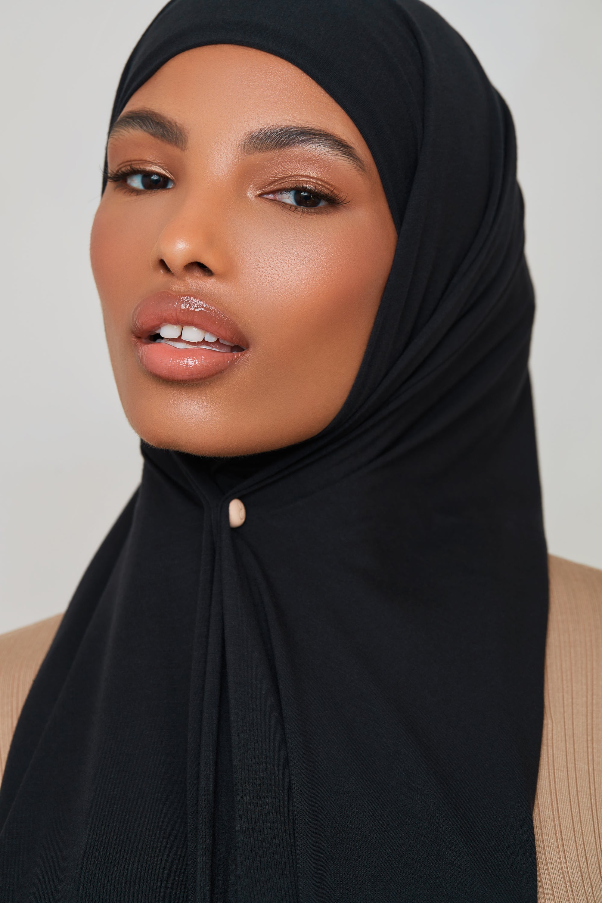 Hijab en Jersey de Bambou - Noir Hijabs Modeen