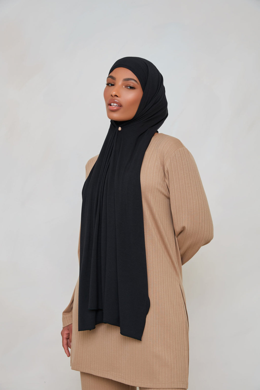 Hijab en Jersey de Bambou - Noir Hijabs Modeen