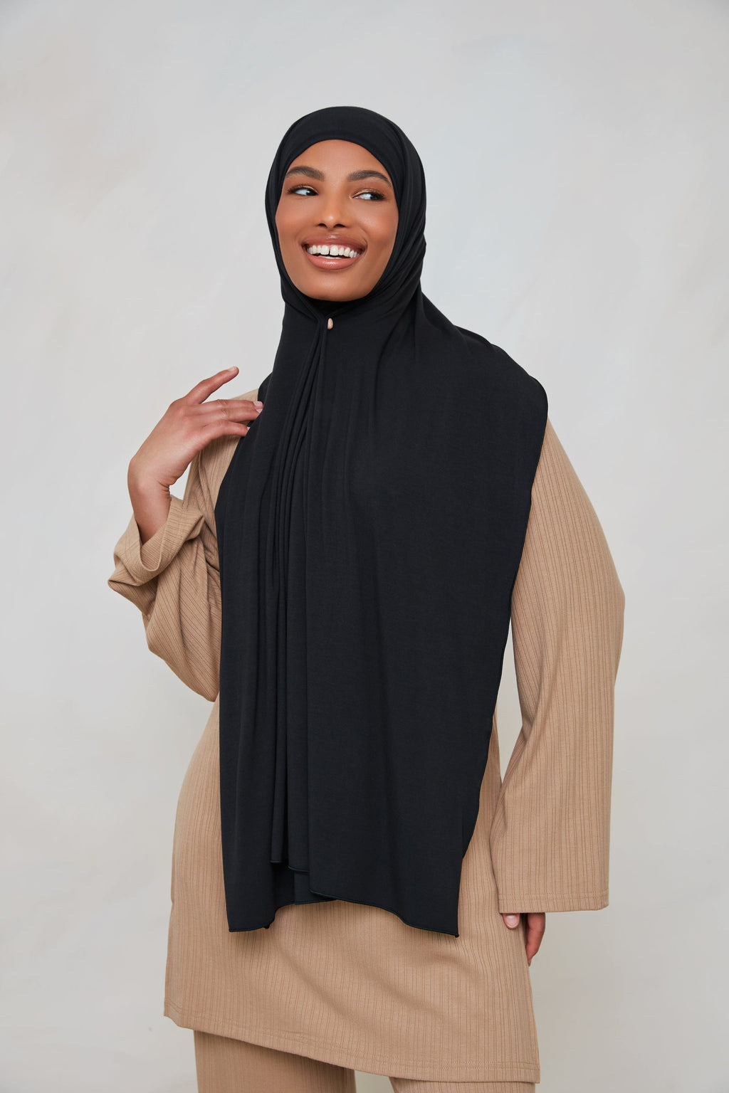 Hijab en Jersey de Bambou - Noir Hijabs Modeen