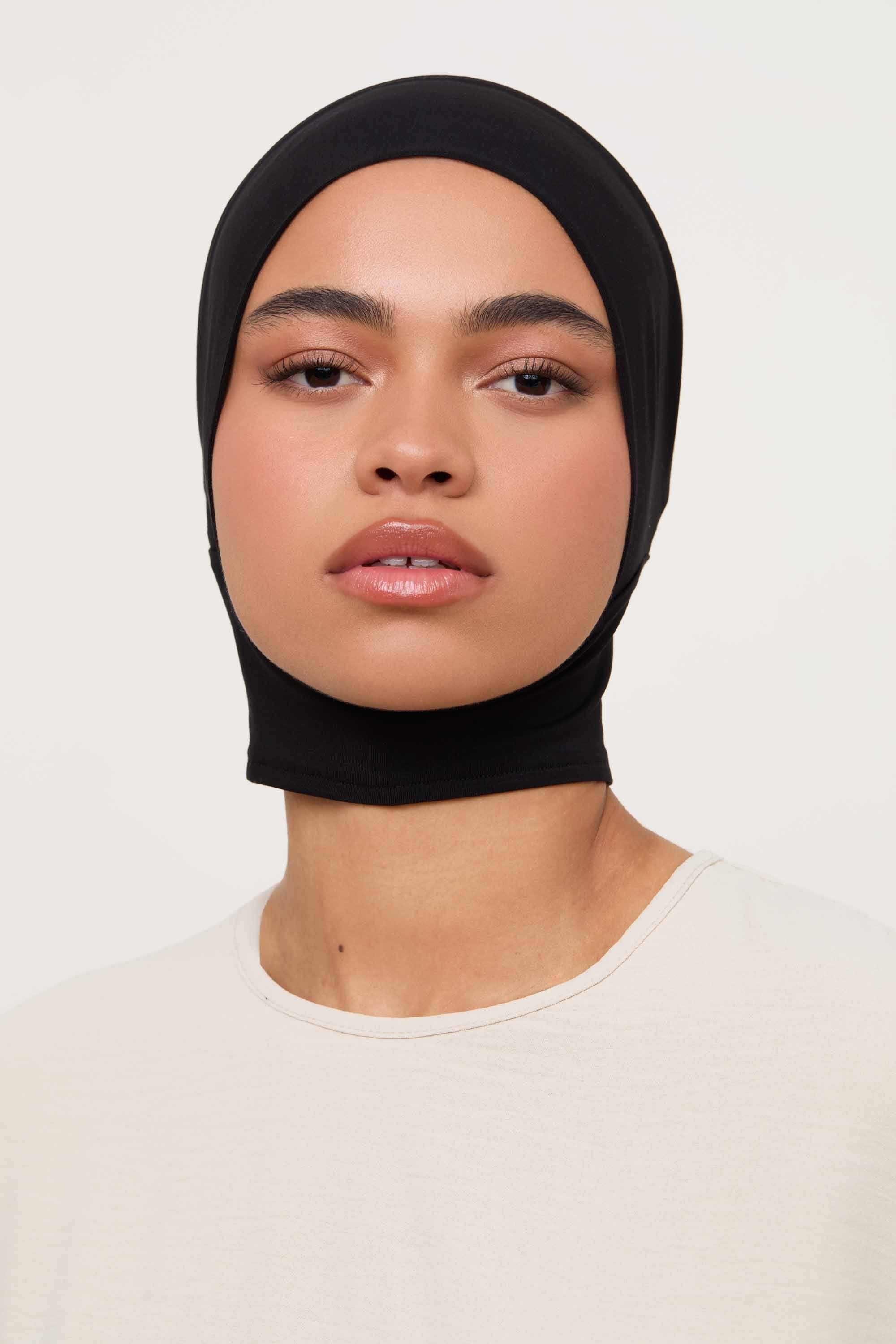 Bonnet Sous-Hijab Couvrant Mini en Jersey de Bambou - Noir Accessoires Modeen
