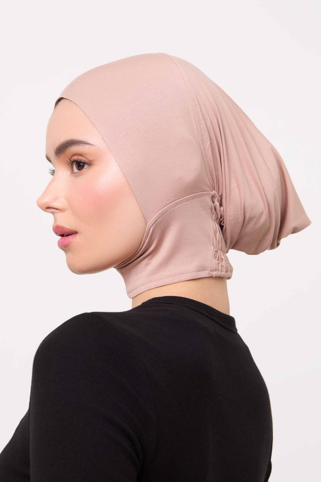 Bonnet Sous-Hijab Couvrant Mini en Jersey de Bambou - Naturel Accessoires Modeen
