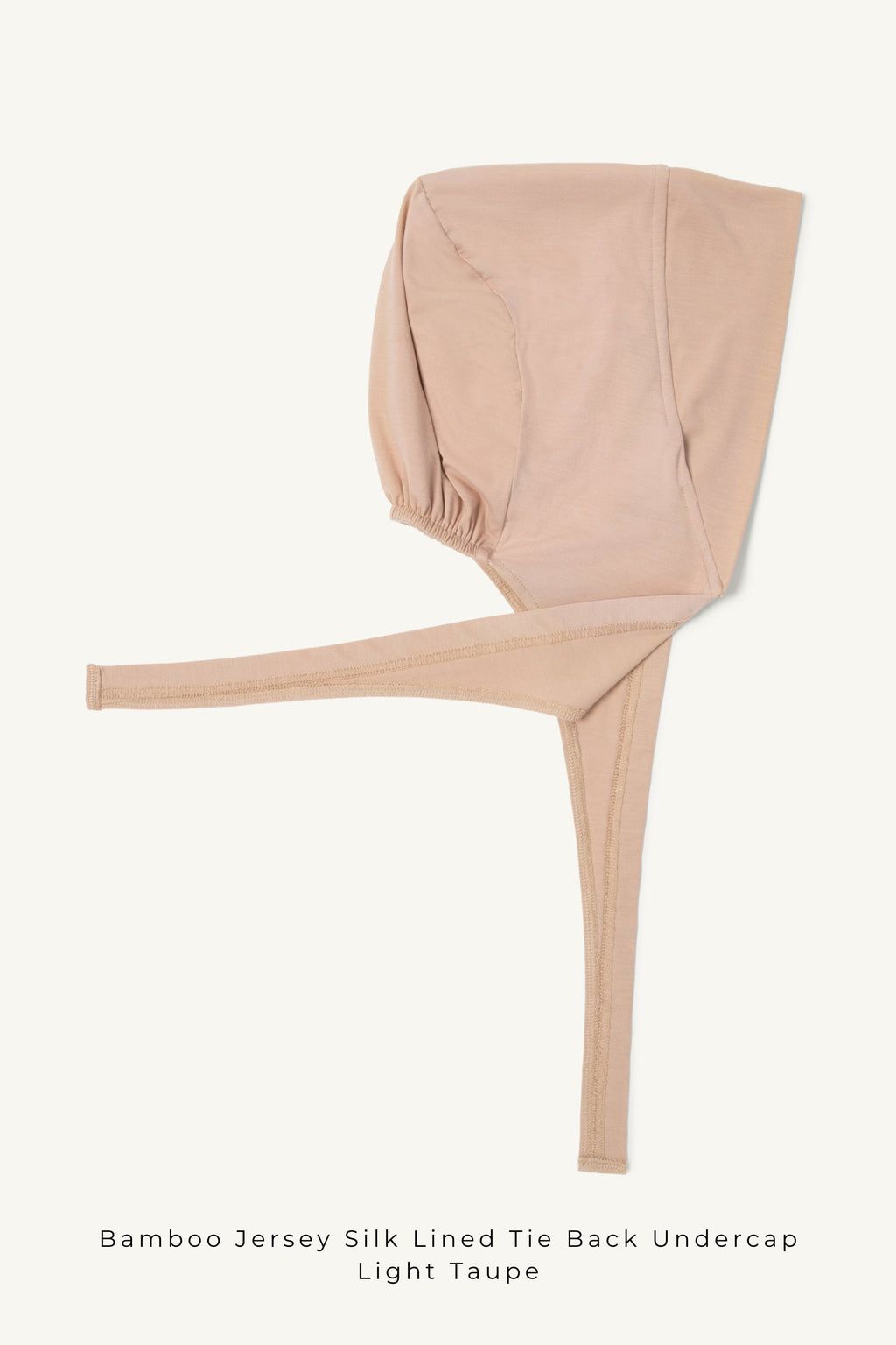 Bonnet Sous-Hijab à Nouer Doublé Soie en Jersey de Bambou - Blanc Accessoires Modeen