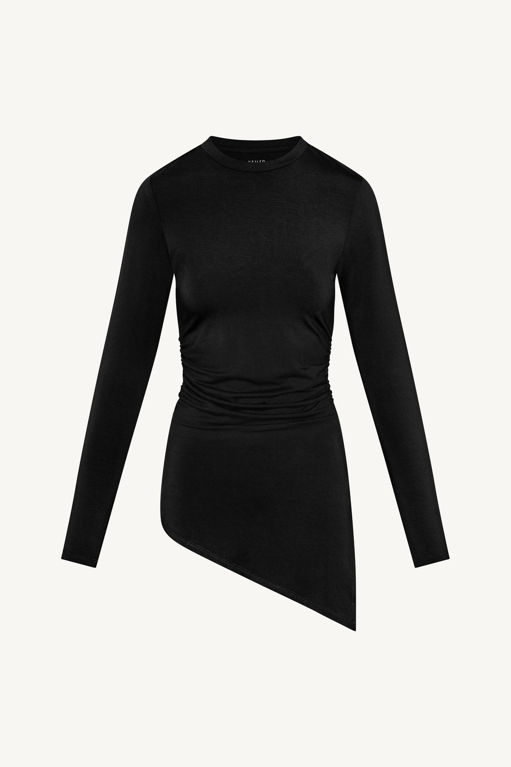 Haut Froncé Asymétrique en Bambou - Noir Abayas Modeen