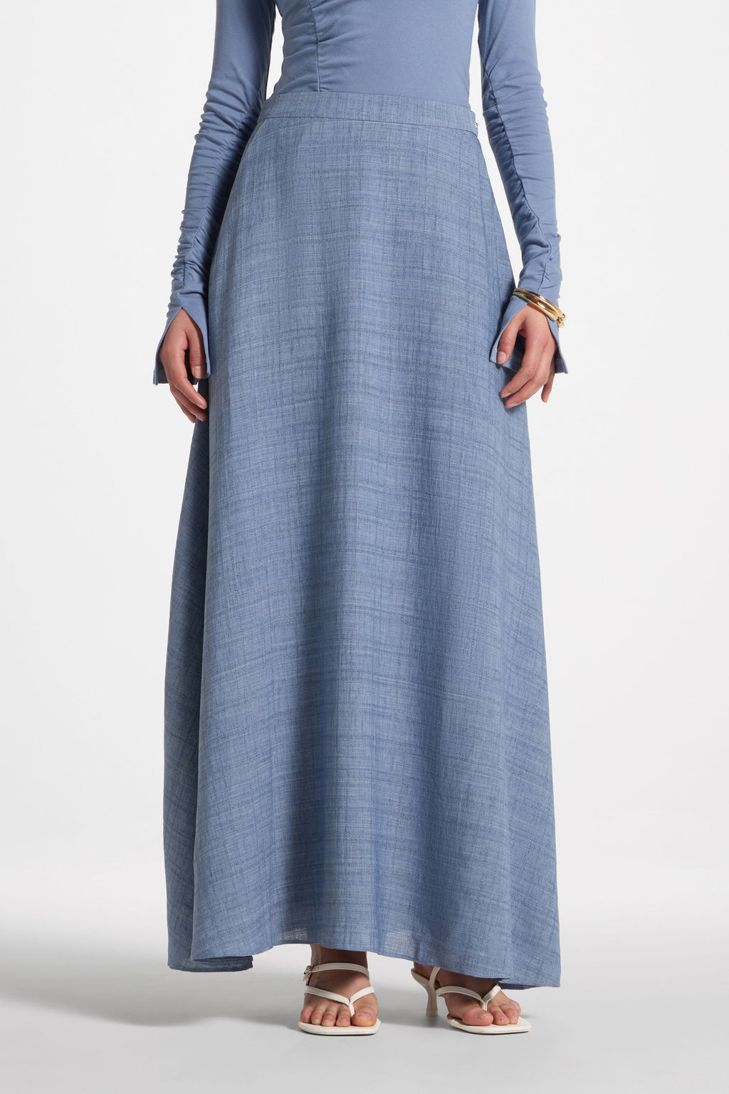 Jupe Longue Cercle - Denim Jupes Modeen