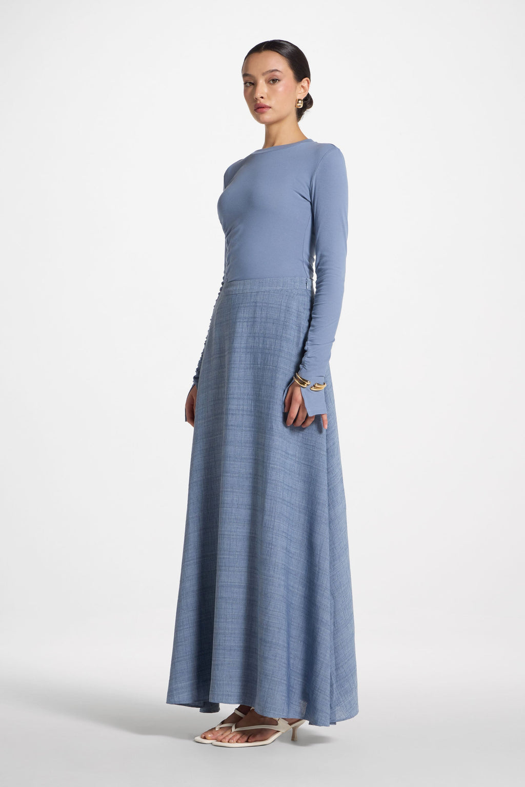 Jupe Longue Cercle - Denim Jupes Modeen