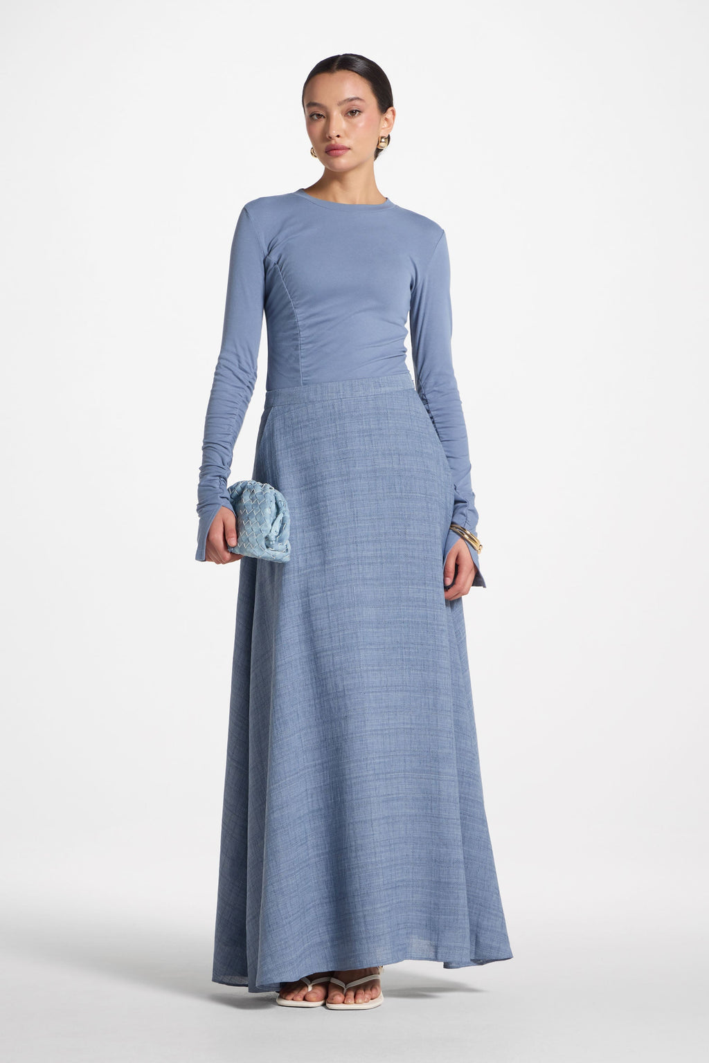 Jupe Longue Cercle - Denim Jupes Modeen