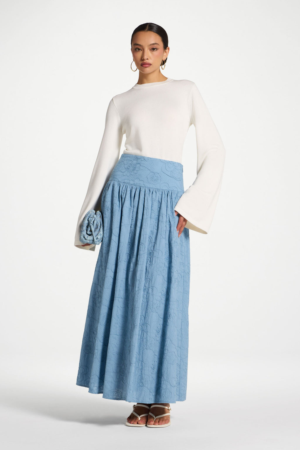 Jupe en Coton - Bleu Jupes Modeen
