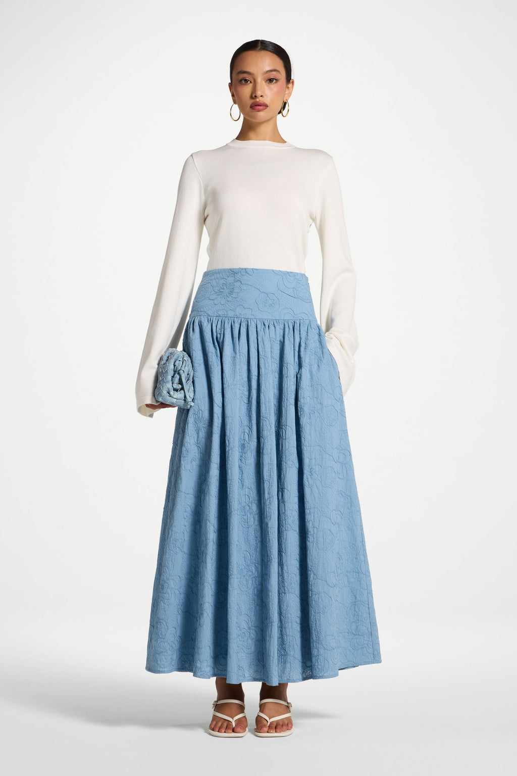 Jupe en Coton - Bleu Jupes Modeen