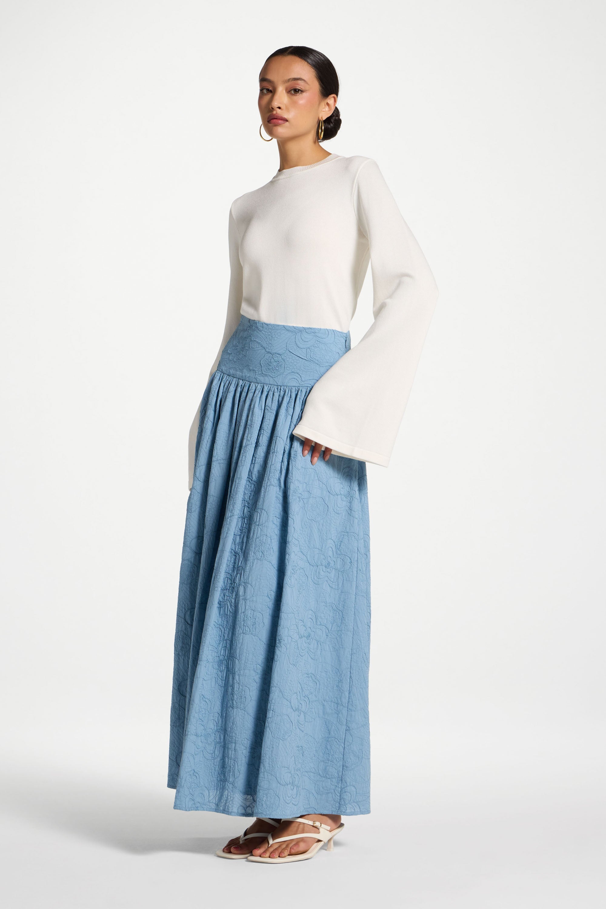 Jupe en Coton - Bleu Jupes Modeen