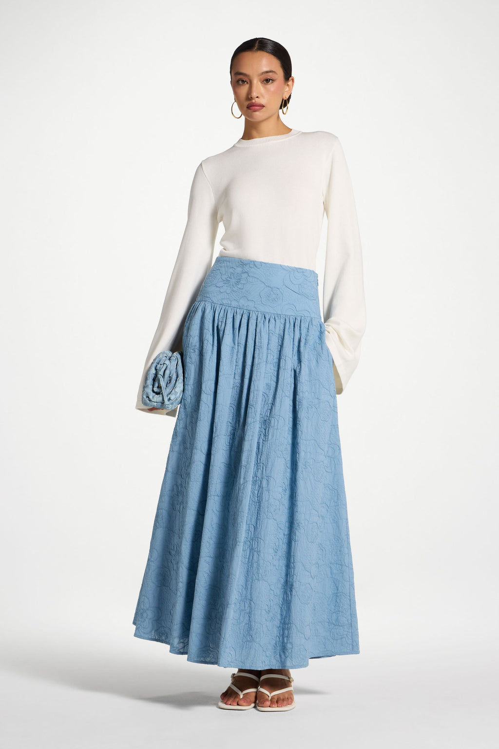 Jupe en Coton - Bleu Jupes Modeen