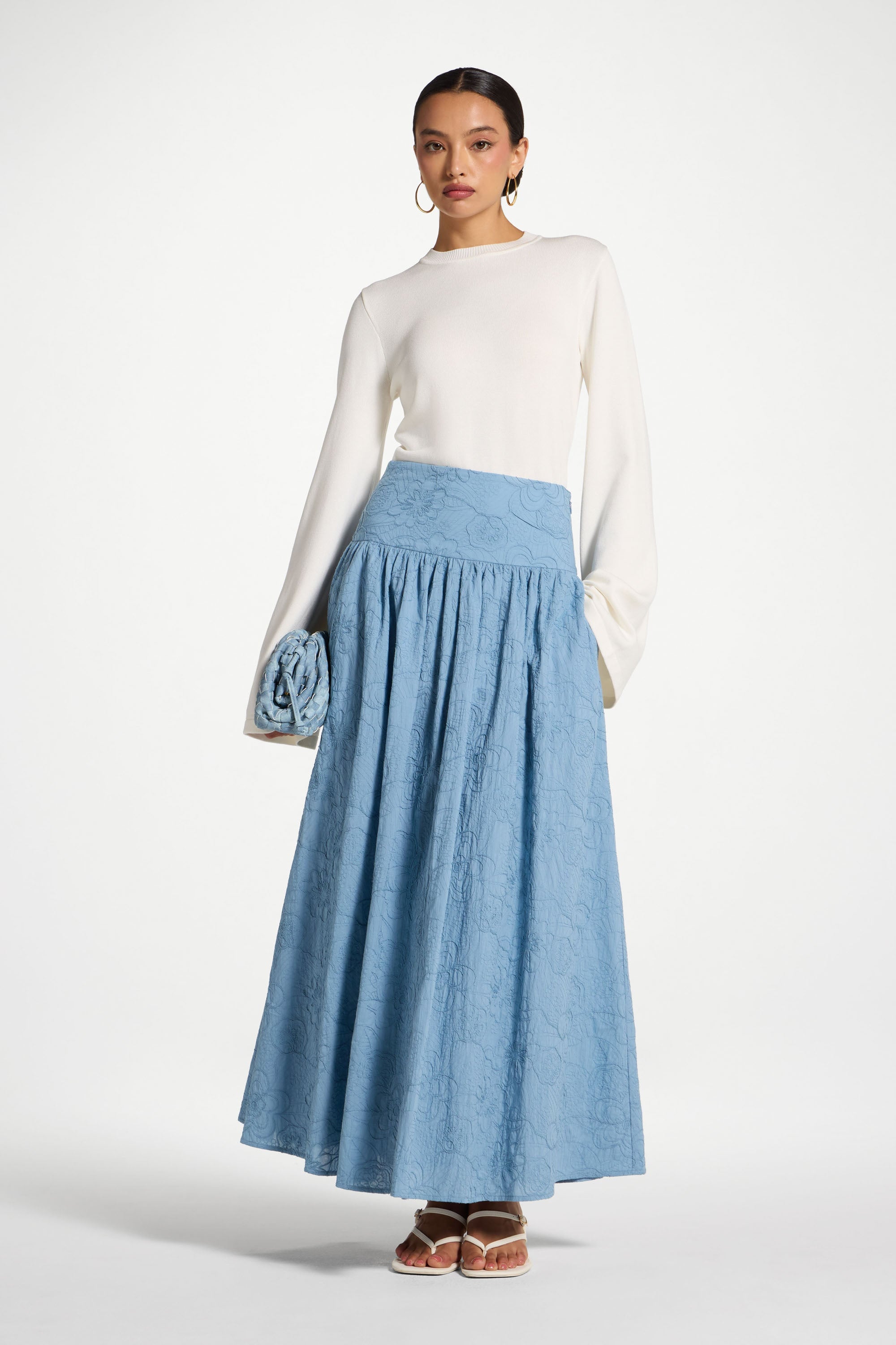 Jupe en Coton - Bleu Jupes Modeen