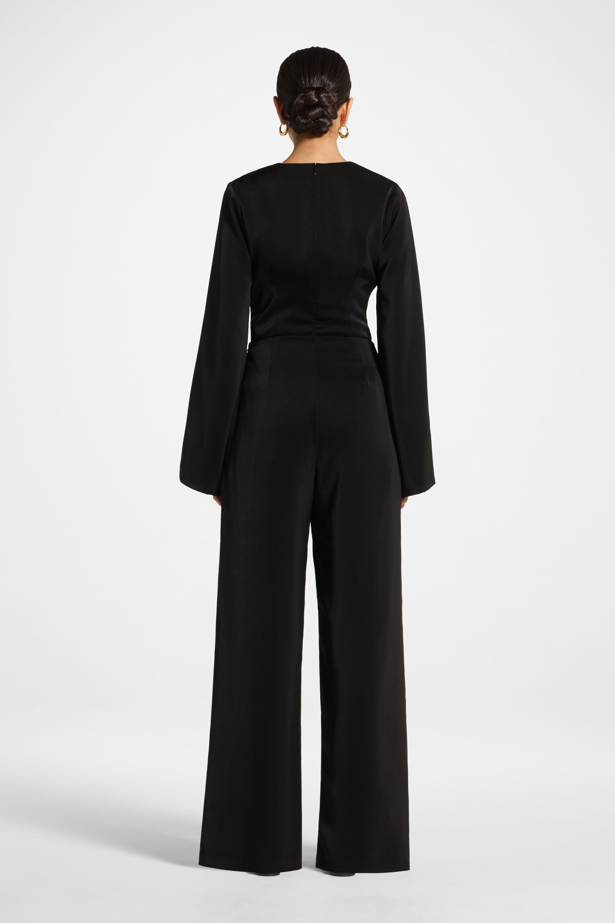 Pantalon Drapé Asymétrique - Noir Abayas Modeen