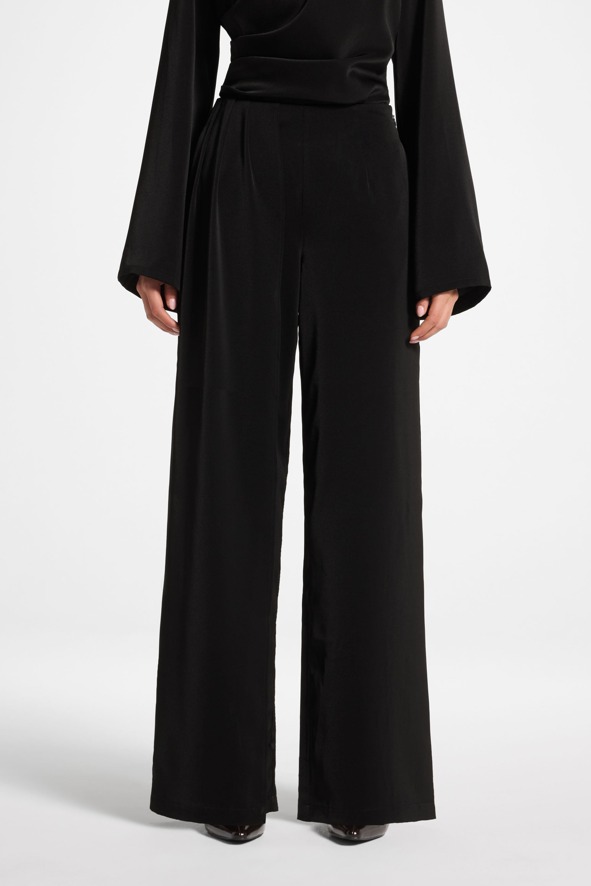 Pantalon Drapé Asymétrique - Noir Abayas Modeen