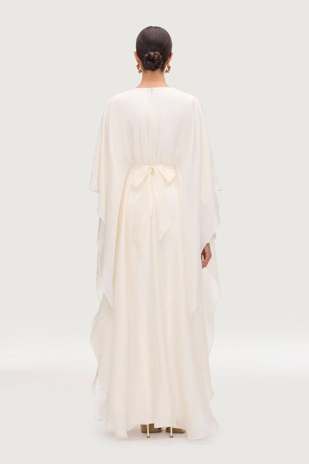 Robe Longue Éthérée en Soie à Taille Nouée - Rayon de Lune Robes Modeen