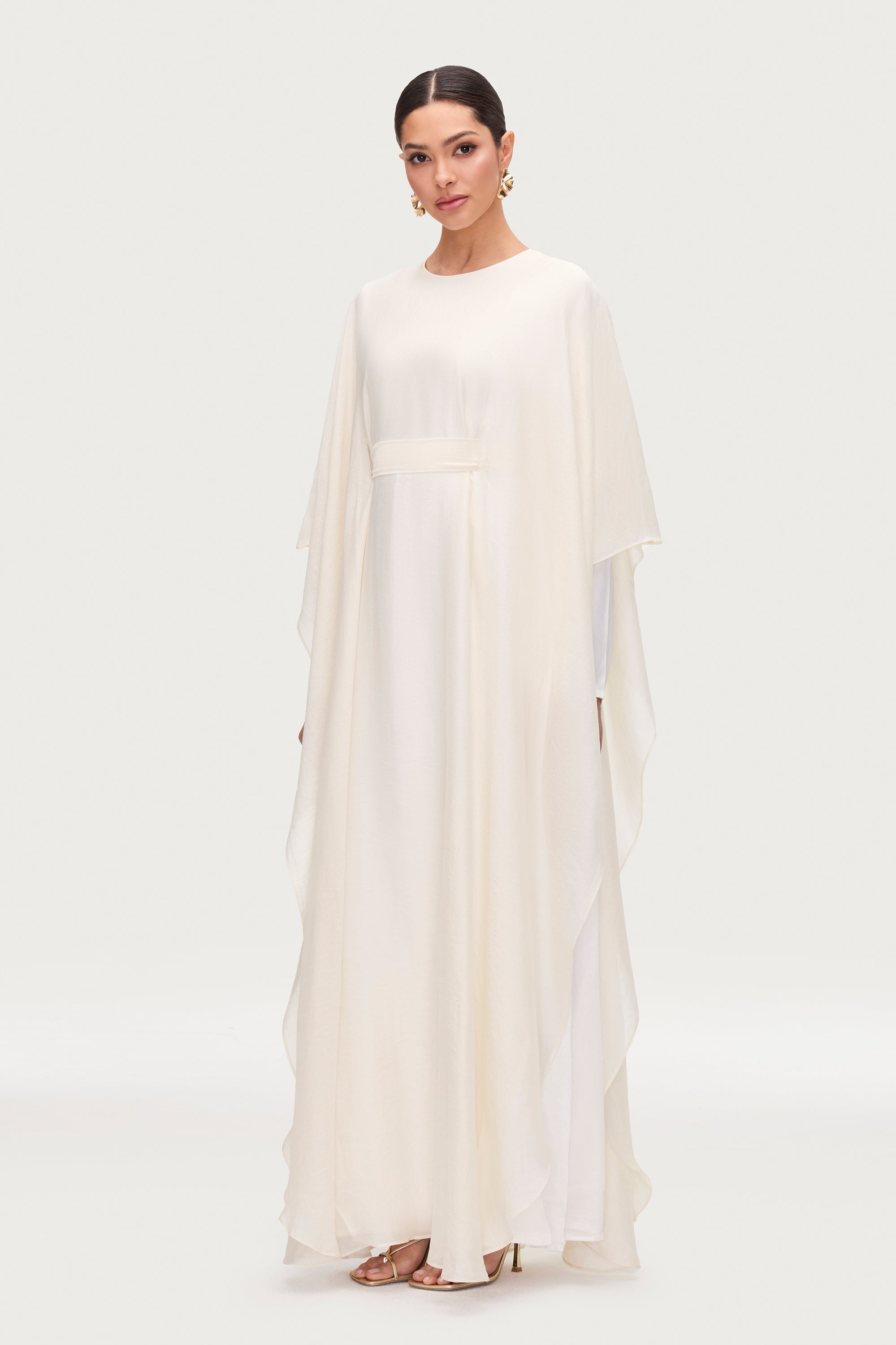 Robe Longue Éthérée en Soie à Taille Nouée - Rayon de Lune Robes Modeen