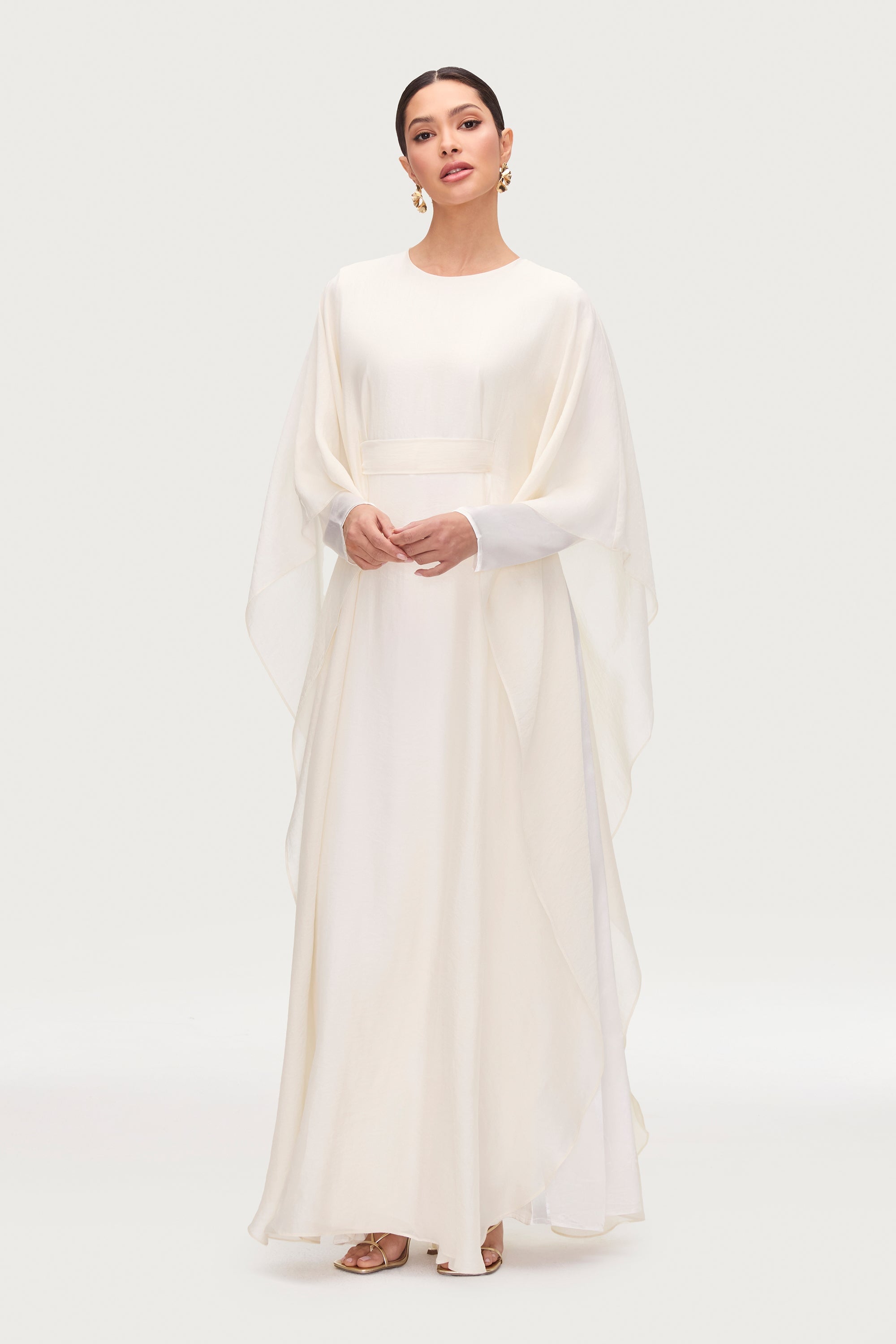 Robe Longue Éthérée en Soie à Taille Nouée - Rayon de Lune Robes Modeen