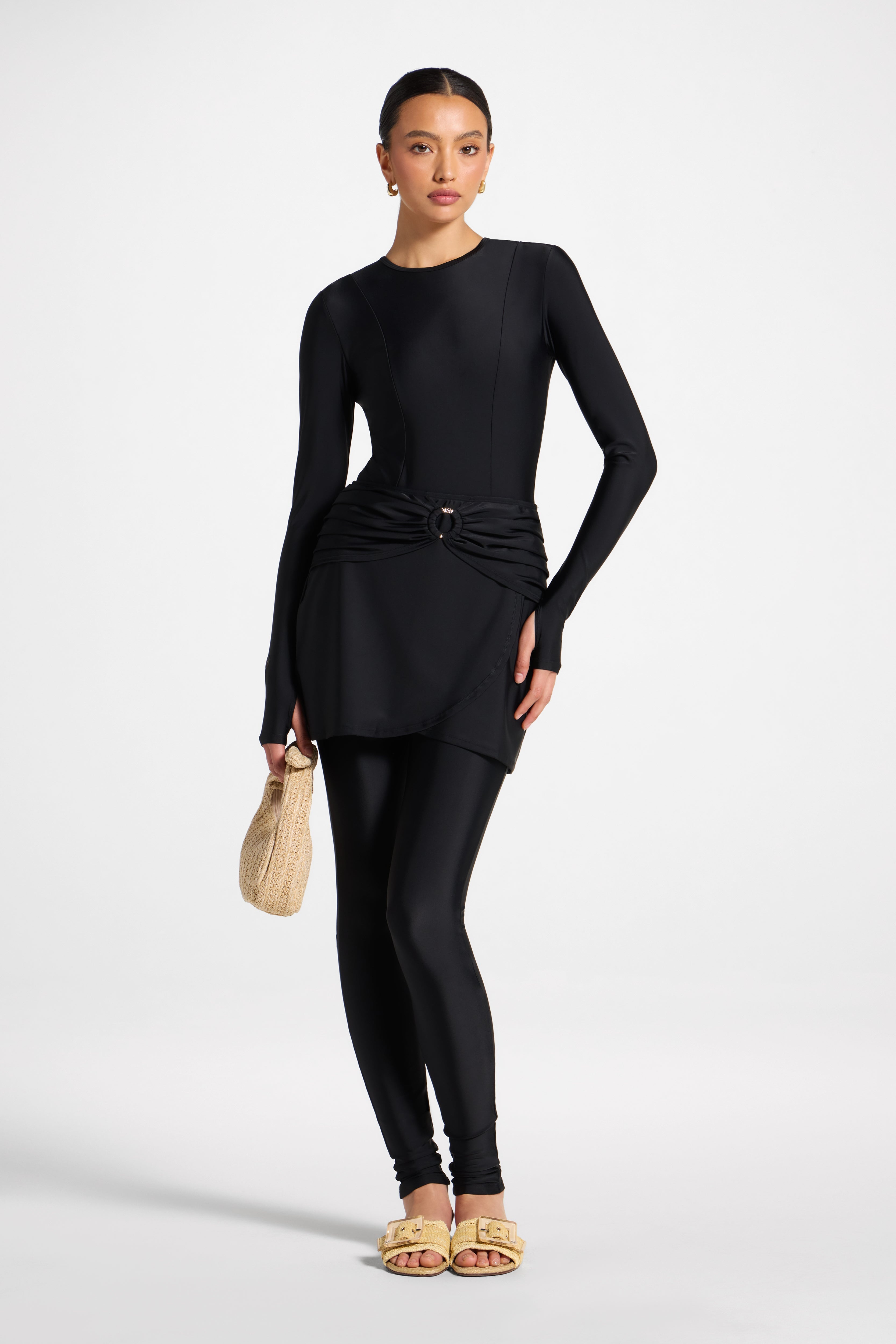 Jupe de Bain à Anneau - Noir Maillots de bain Modeen
